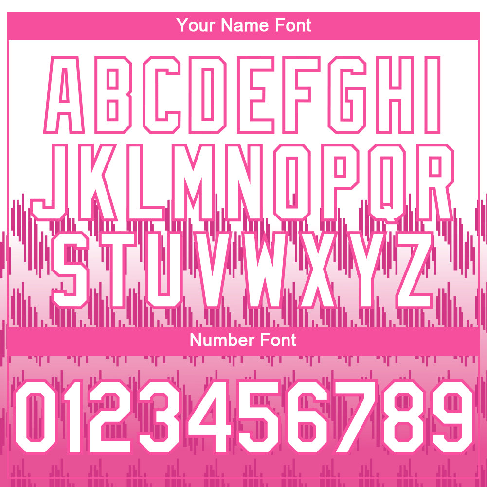 Custom White Pink 3D Pattern Design Lines Authentic Baseball Jersey - Sky-Custom
