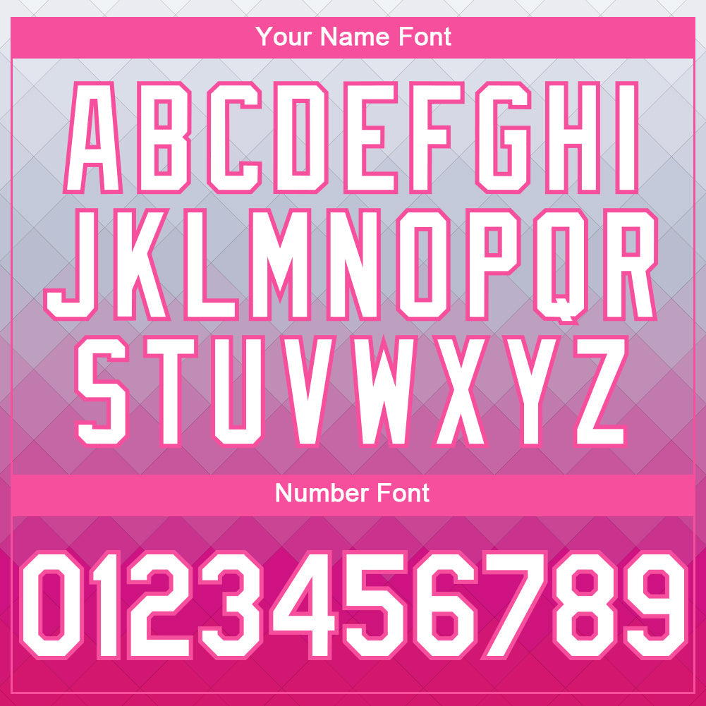 Custom Gray White-Pink 3D Pattern Design Gradient Square Shape Authentic Baseball Jersey - Sky-Custom