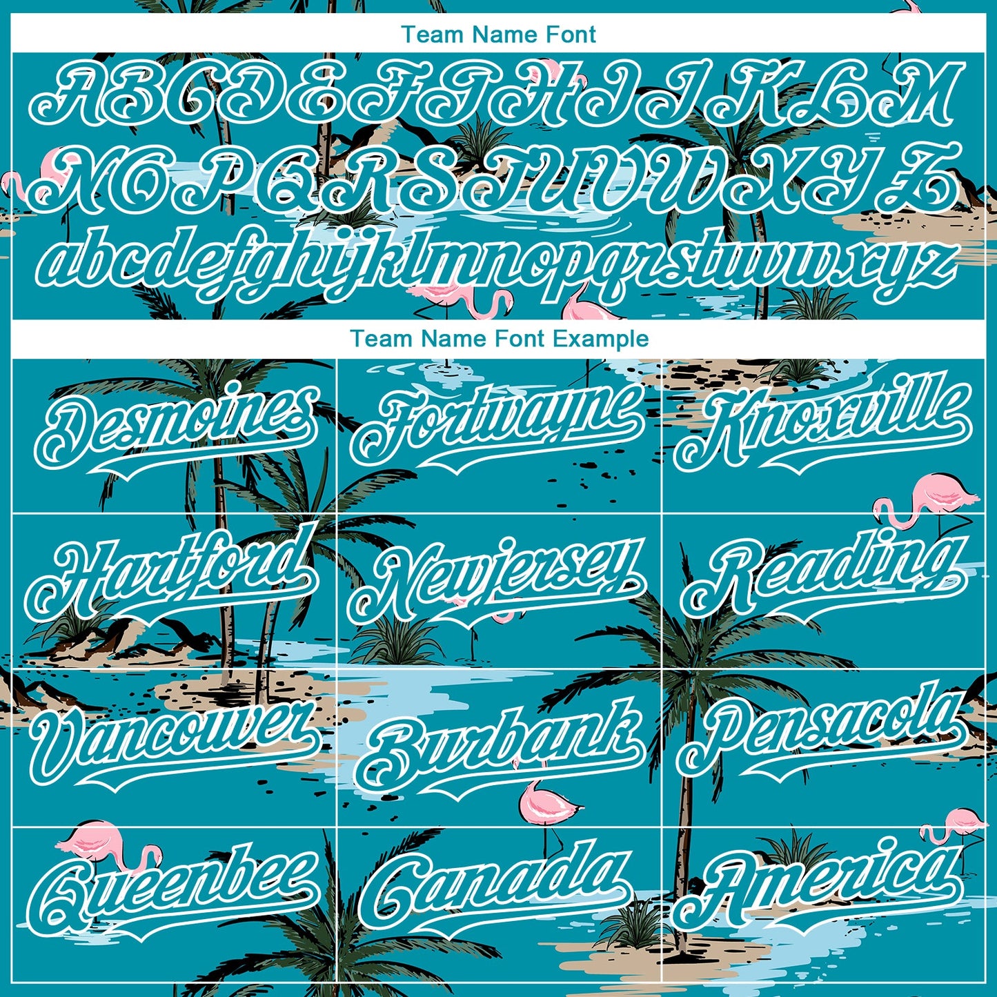 Custom Teal White 3D Pattern Design Tropical Hawaii Palm Trees Authentic Baseball Jersey - Sky-Custom