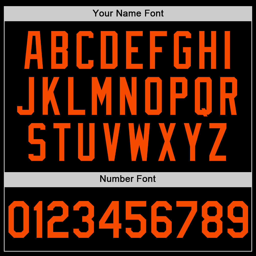 Custom Black Orange-Thunder Blue 3D Pattern Design Geometric Shapes Authentic Baseball Jersey - Sky-Custom