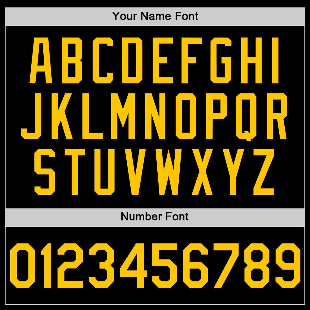 Custom Black Yellow-Thunder Blue 3D Pattern Design Geometric Shapes Authentic Baseball Jersey - Sky-Custom