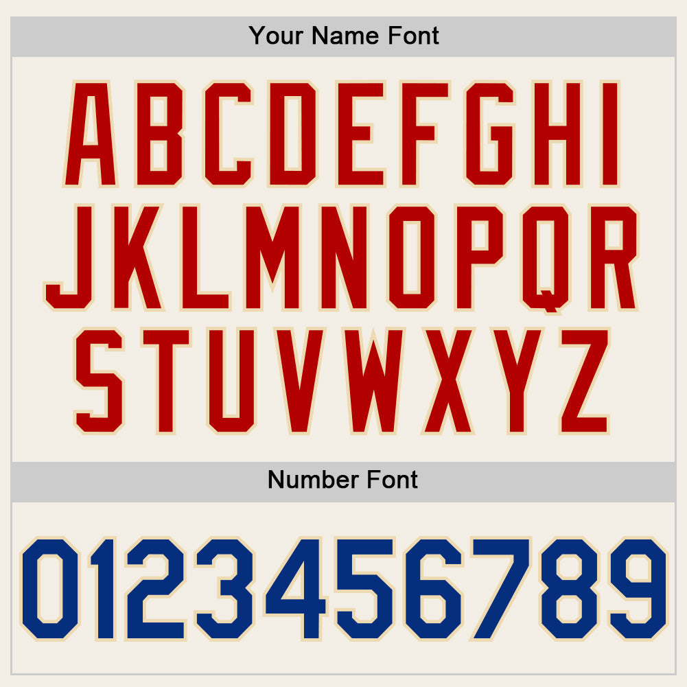 Custom Cream Royal-Red 3D Pattern Design Confetti Authentic Baseball Jersey - Sky-Custom