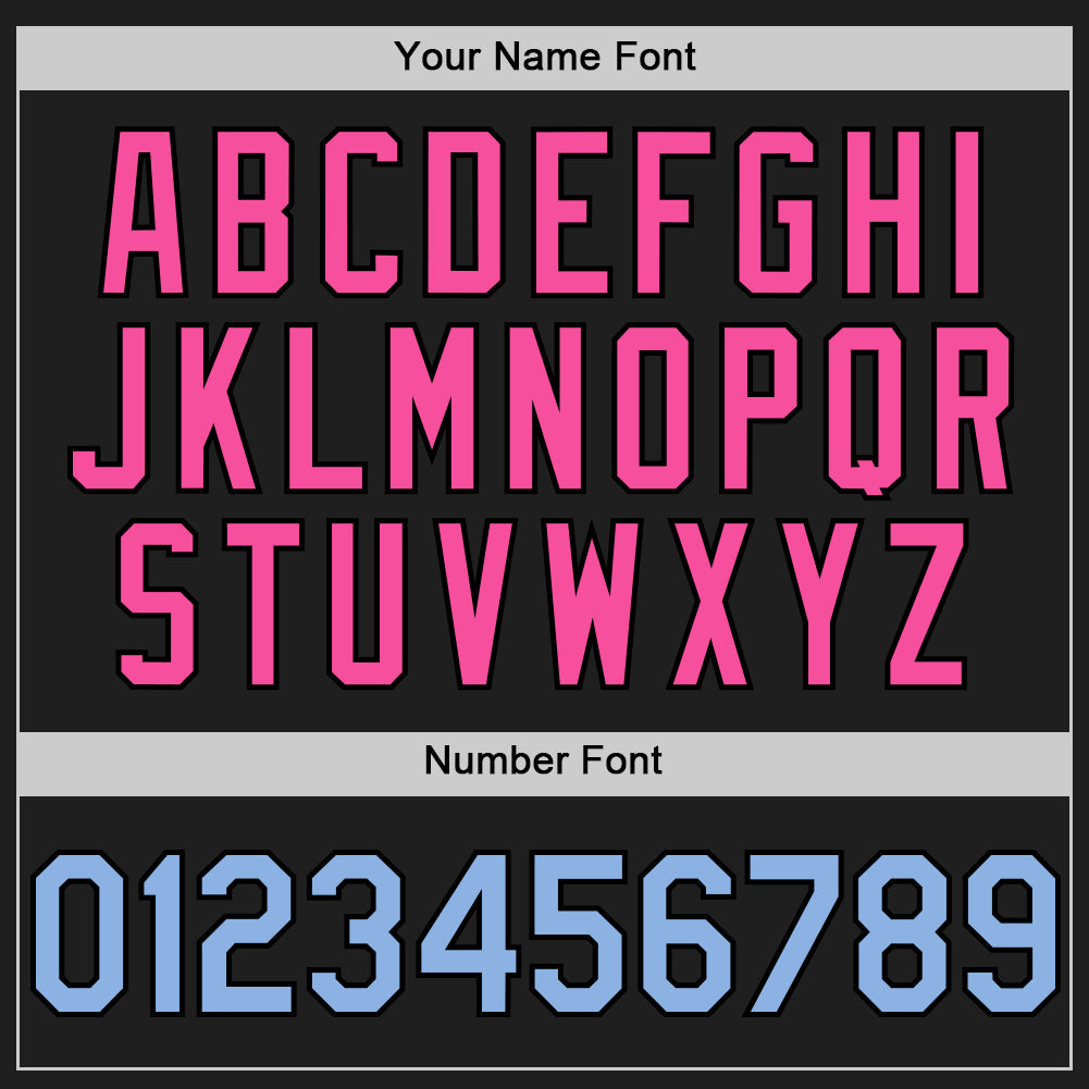 Custom Black Light Blue-Pink 3D Pattern Design Confetti Authentic Baseball Jersey - Sky-Custom