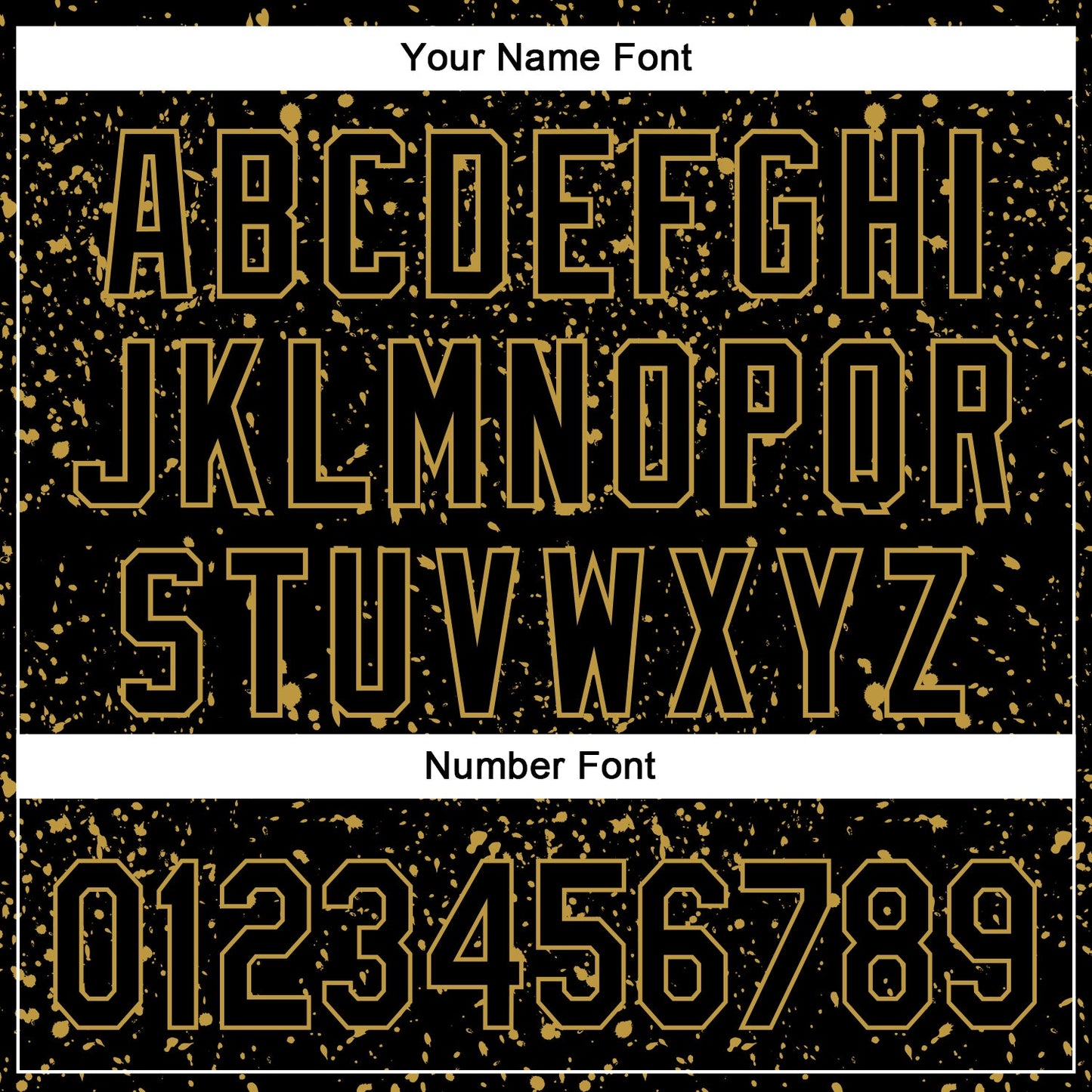 Custom Black Old Gold 3D Pattern Design Abstract Splatter Ink Authentic Baseball Jersey - Sky-Custom