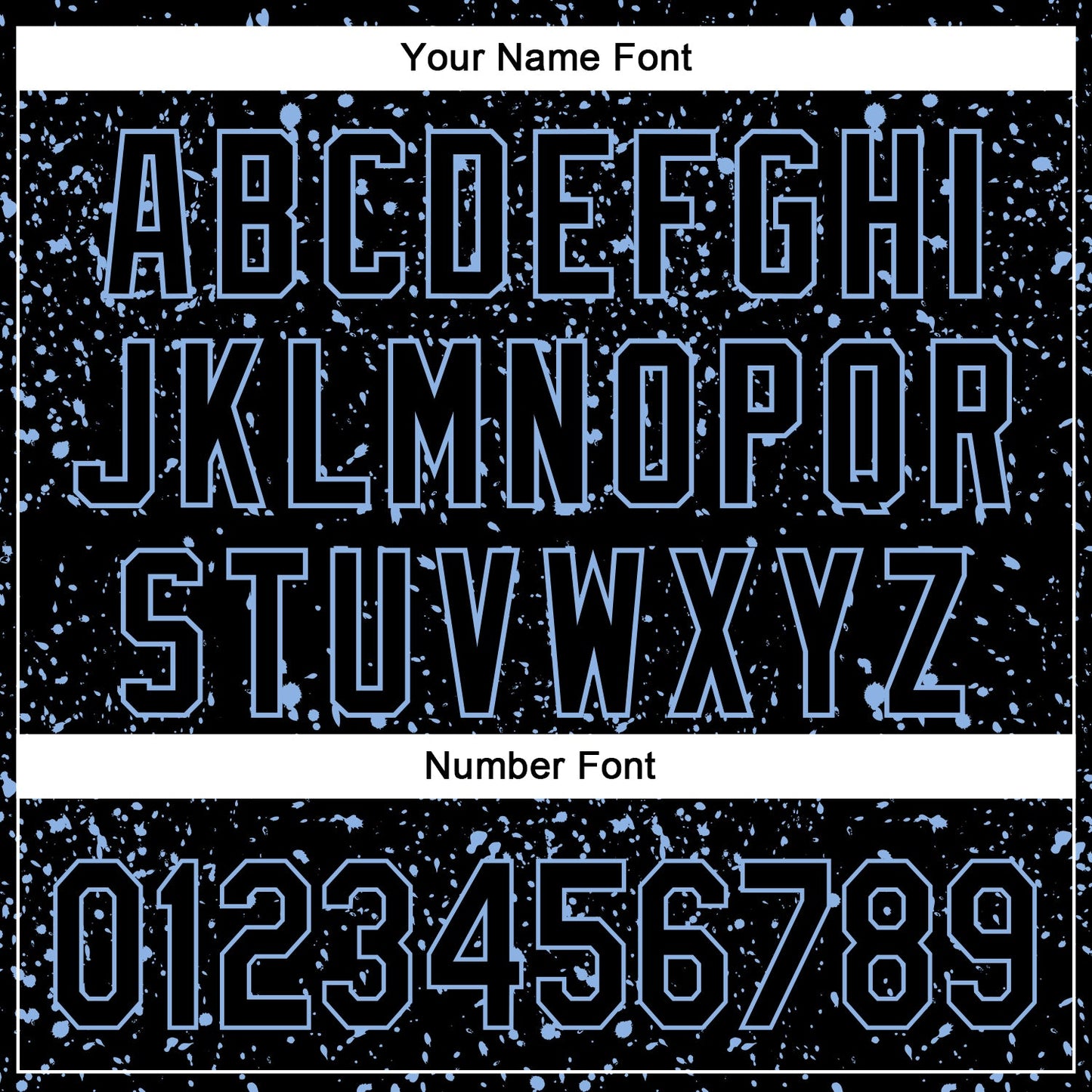 Custom Black Light Blue 3D Pattern Design Abstract Splatter Ink Authentic Baseball Jersey - Sky-Custom