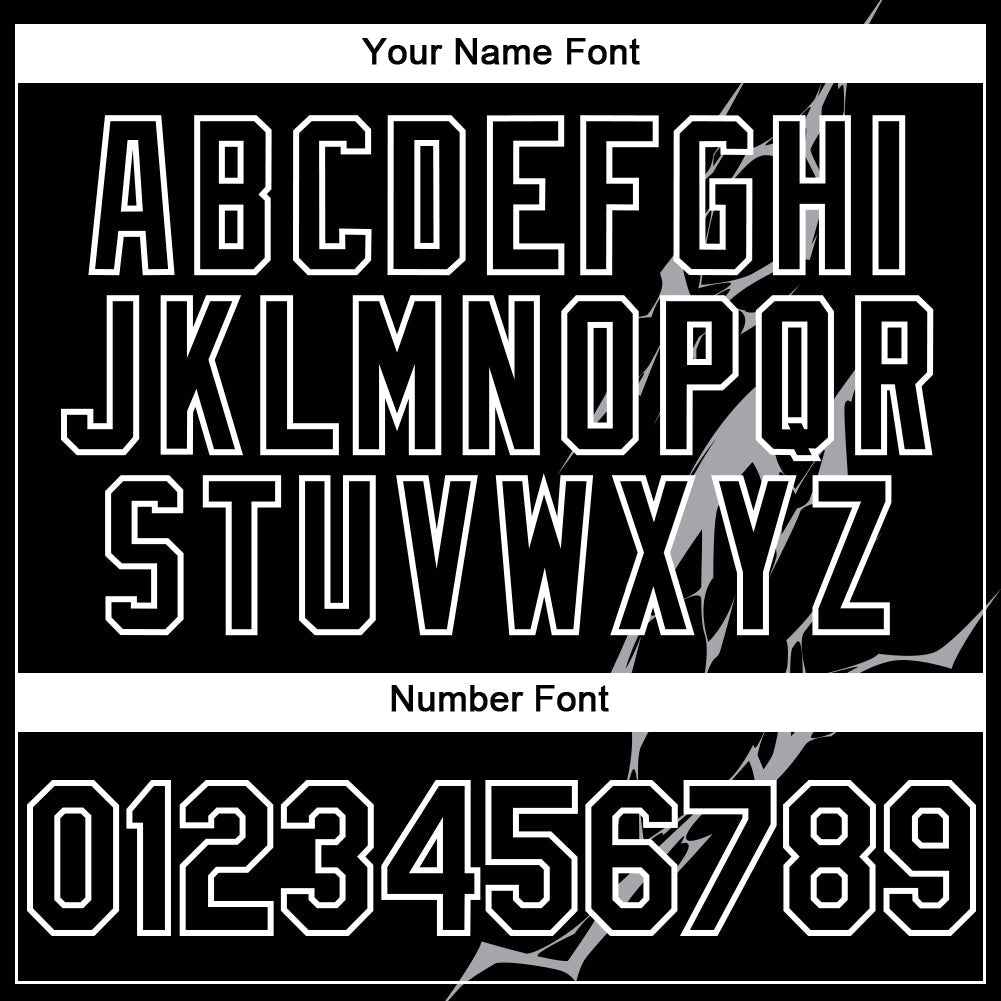 Custom Black Gray-White 3D Pattern Design Lightning Authentic Baseball Jersey - Sky-Custom