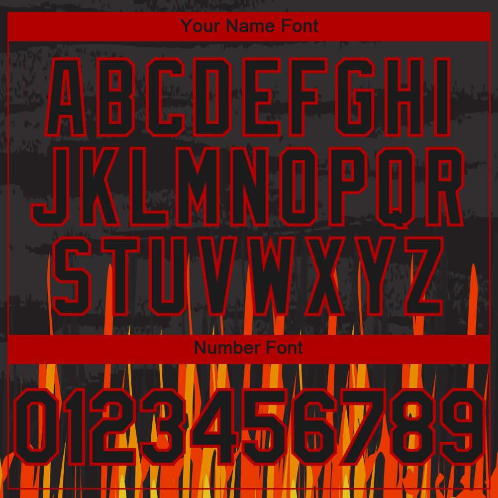 Custom Black Red 3D Pattern Design Abstract Shape Authentic Baseball Jersey - Sky-Custom