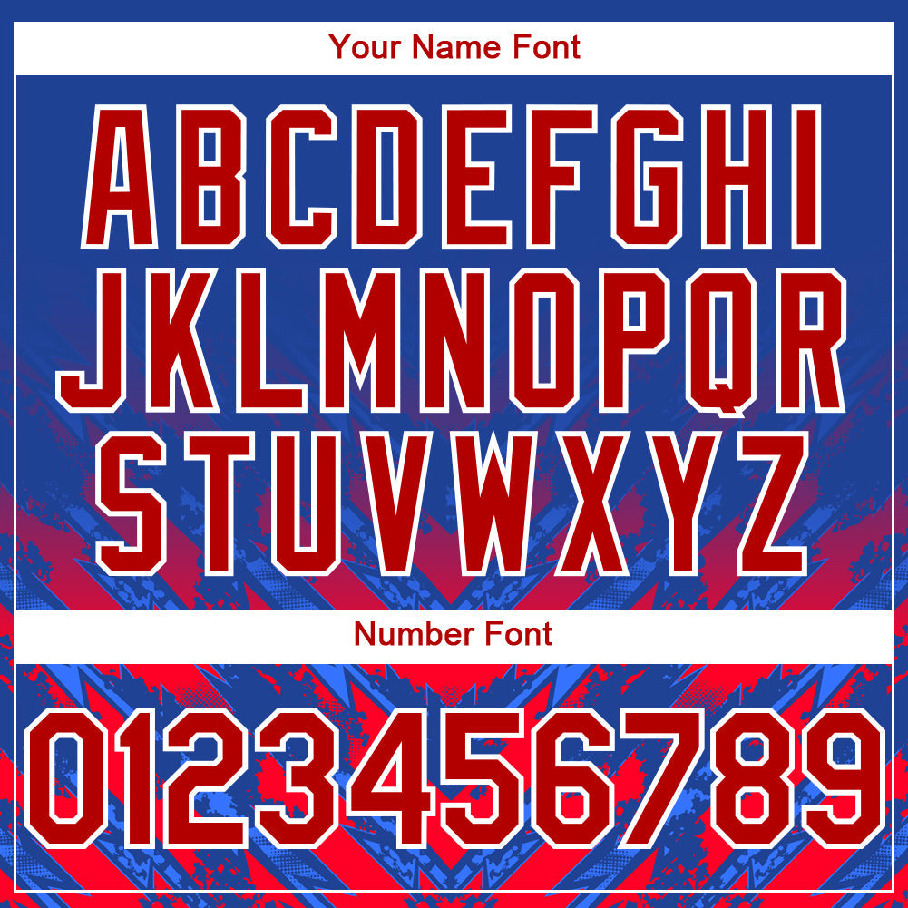 Custom Thunder Blue Red-White 3D Pattern Design Abstract Arrow Authentic Baseball Jersey - Sky-Custom