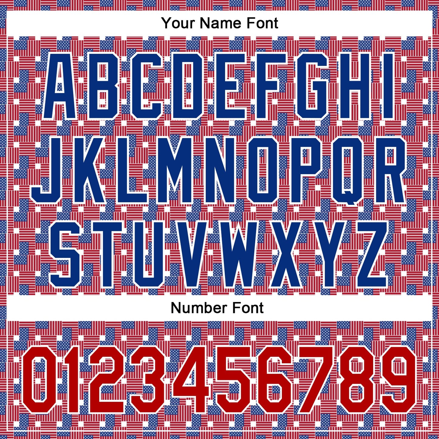 Custom Red Royal-White 3D American Flag Authentic Baseball Jersey - Sky-Custom