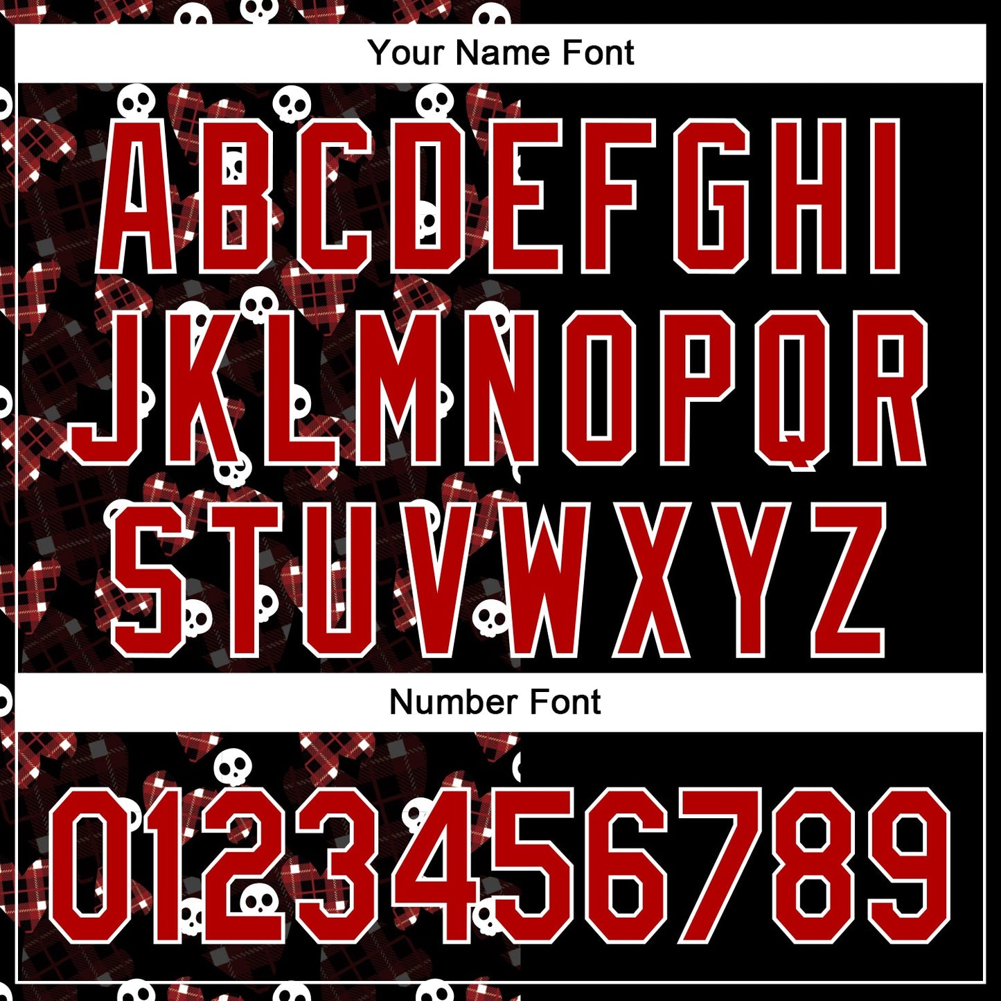 Custom Black Red-White 3D Gothic Style Skull Authentic Baseball Jersey - Sky-Custom