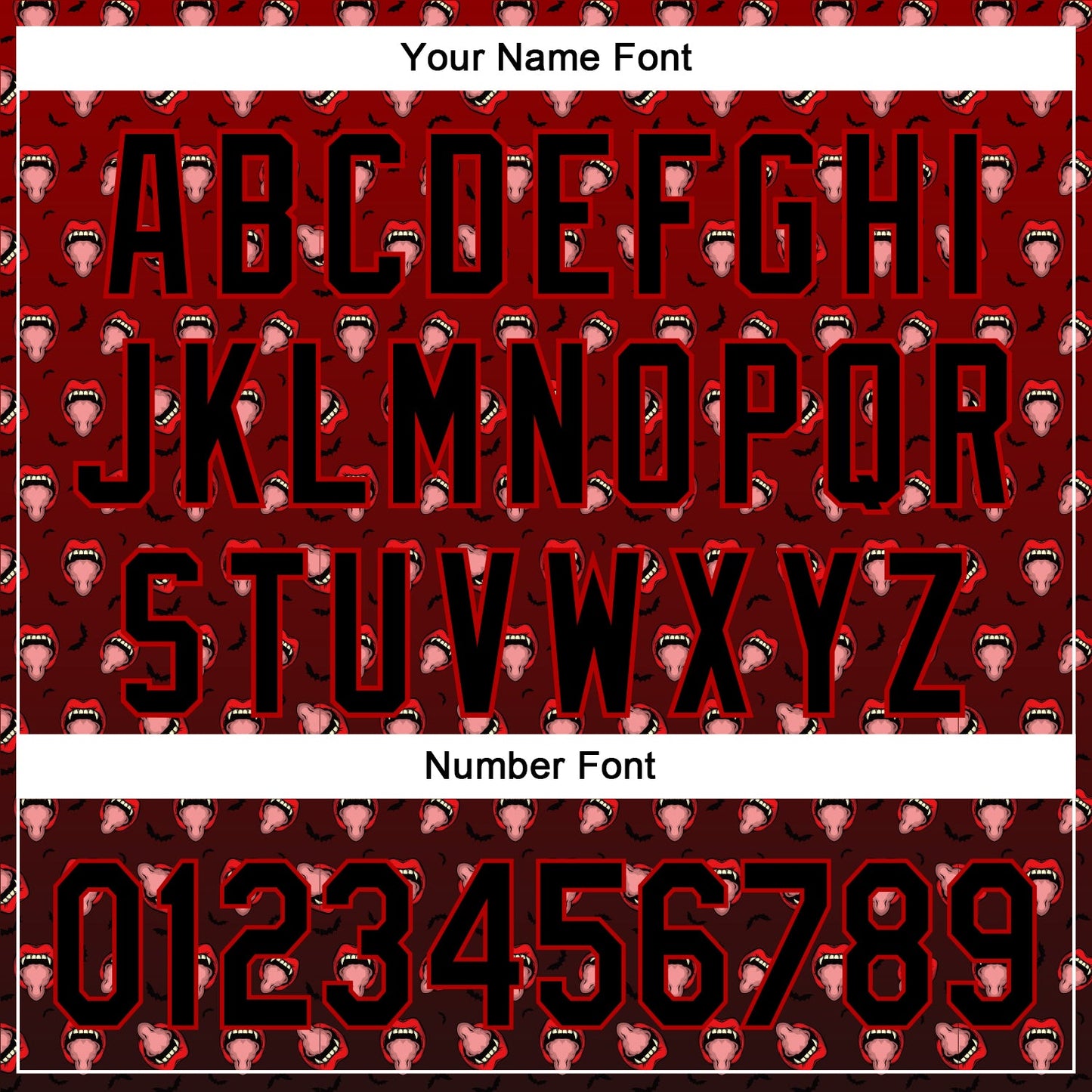 Custom Red Black 3D Pattern Design Gothic Style Devil Authentic Baseball Jersey - Sky-Custom