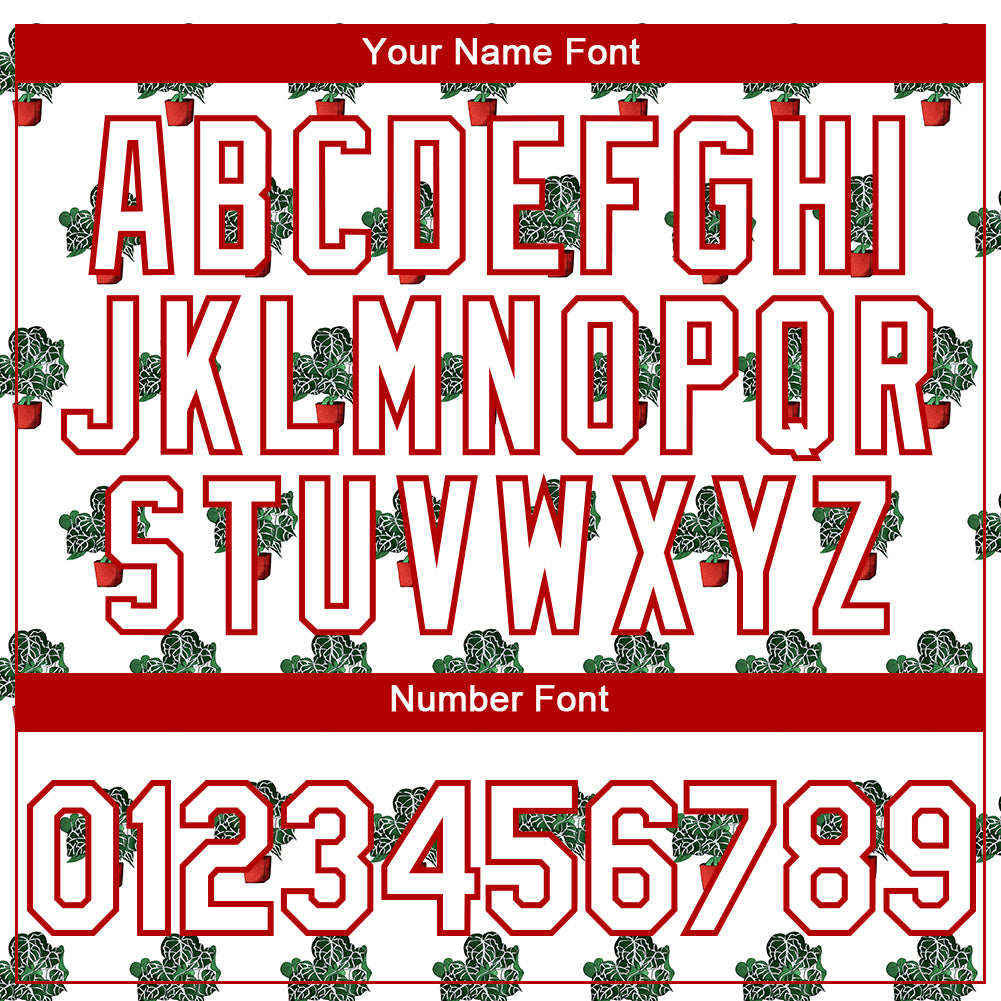 Custom White Red 3D Pattern Design Tropical Anthurium Crystal Authentic Baseball Jersey - Sky-Custom