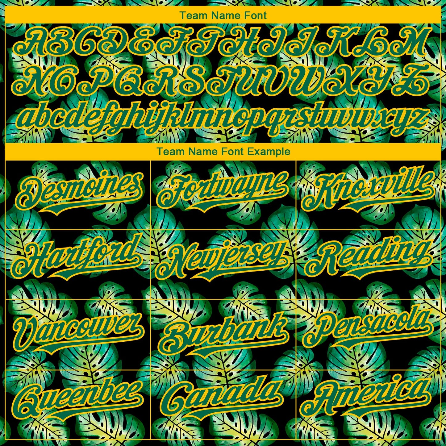 Custom Black Kelly Green-Gold 3D Pattern Design Tropical Monstera Authentic Baseball Jersey - Sky-Custom