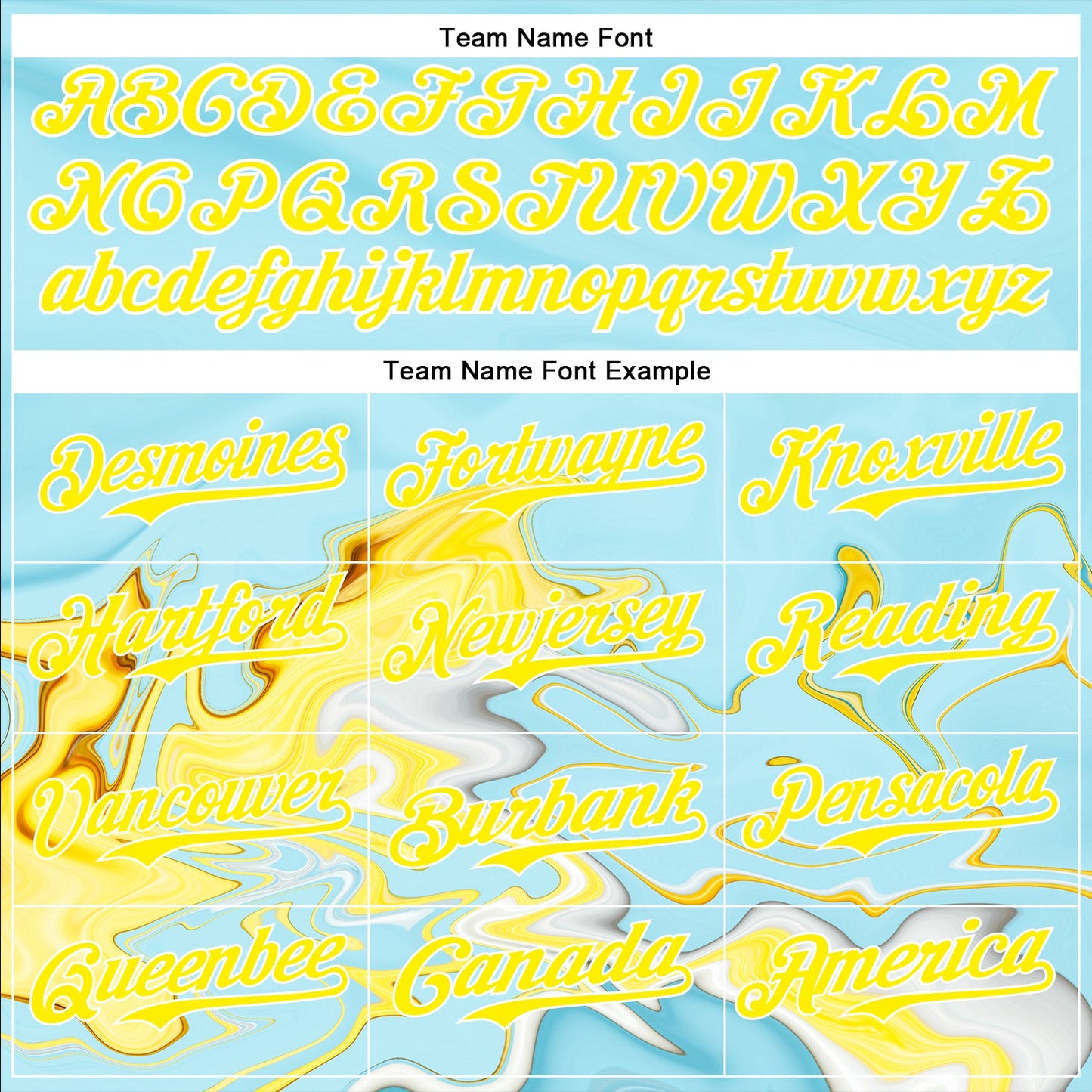 Custom Ice Blue Light Yellow-White 3D Pattern Design Abstract Liquid Fluid Art Authentic Baseball Jersey - Sky-Custom
