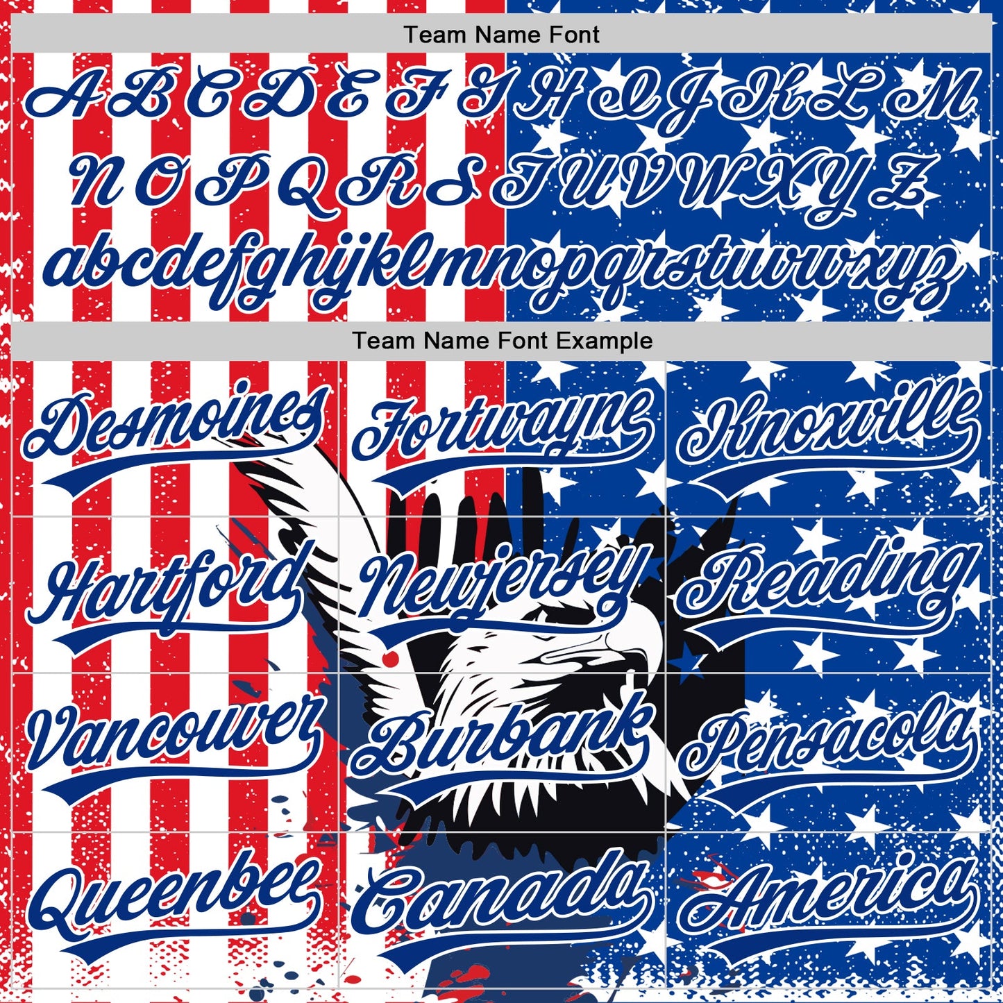 Custom White Red-Royal 3D American Flag Eagle And Star Authentic Baseball Jersey - Sky-Custom