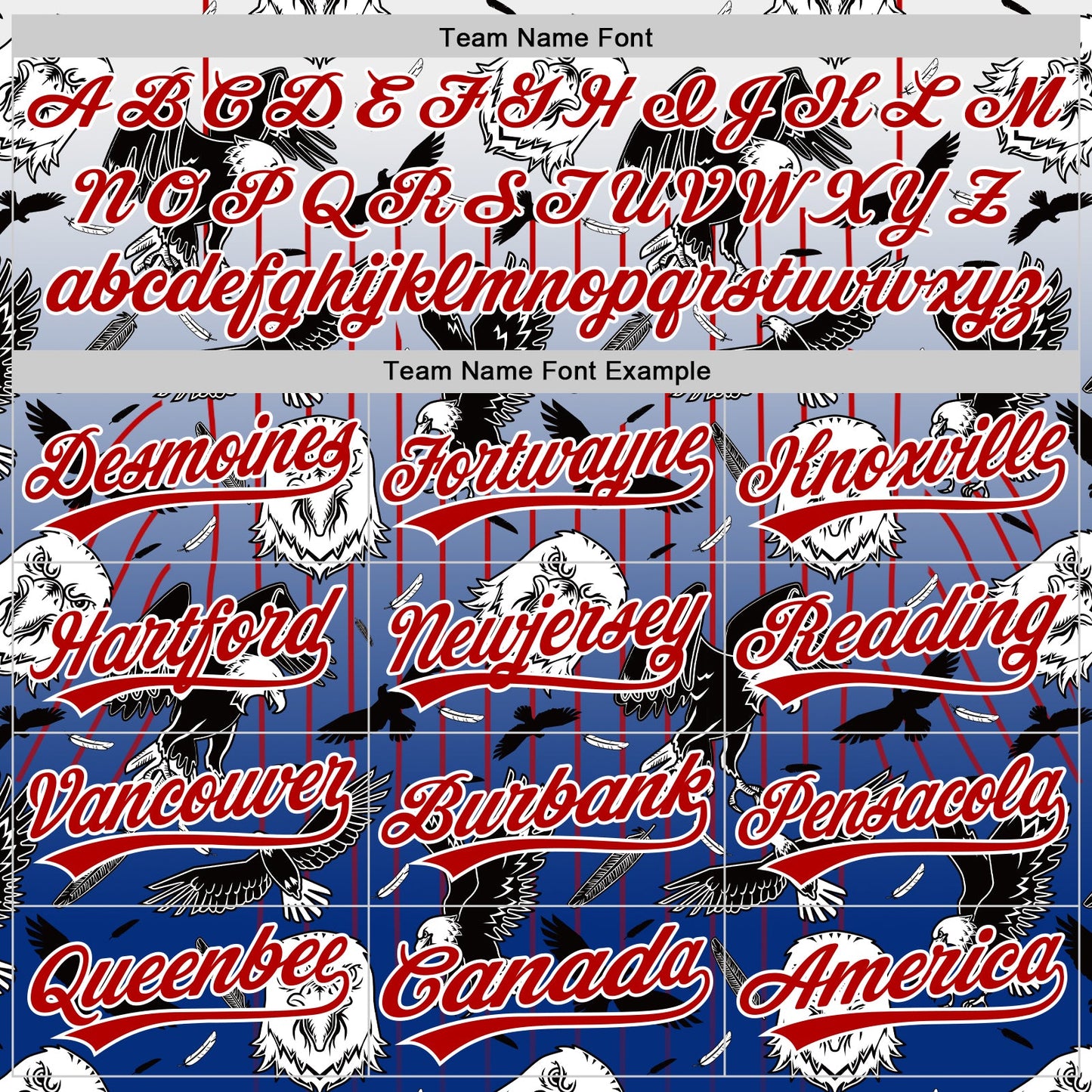 Custom White Red-Royal 3D Pattern Design American Eagle Authentic Baseball Jersey - Sky-Custom