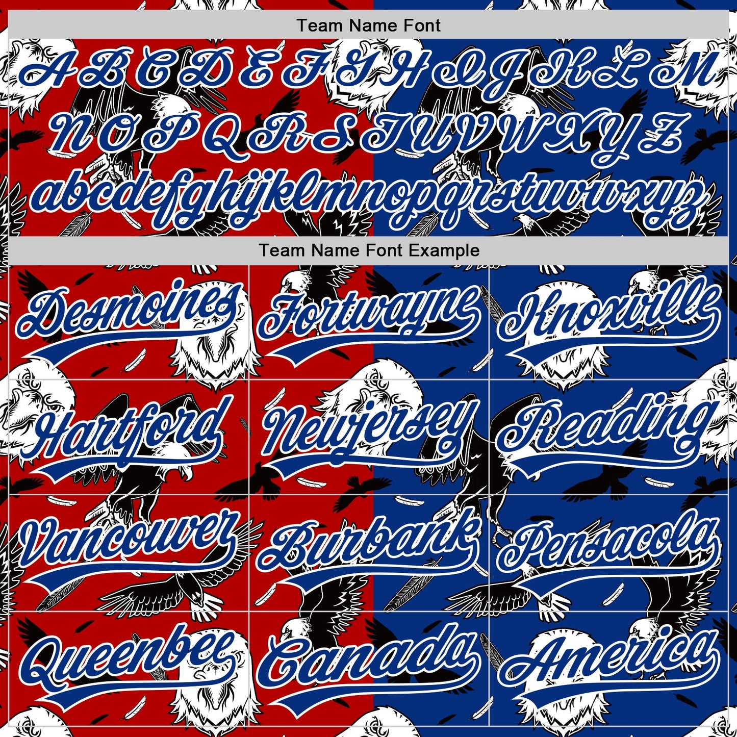 Custom Royal Red-White 3D Pattern Design American Eagle Authentic Baseball Jersey - Sky-Custom