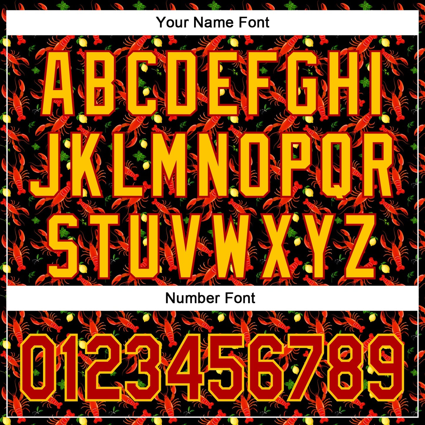 Custom Black Red-Yellow 3D Pattern Design Animal Lobster Fruit Lemon Authentic Baseball Jersey - Sky-Custom