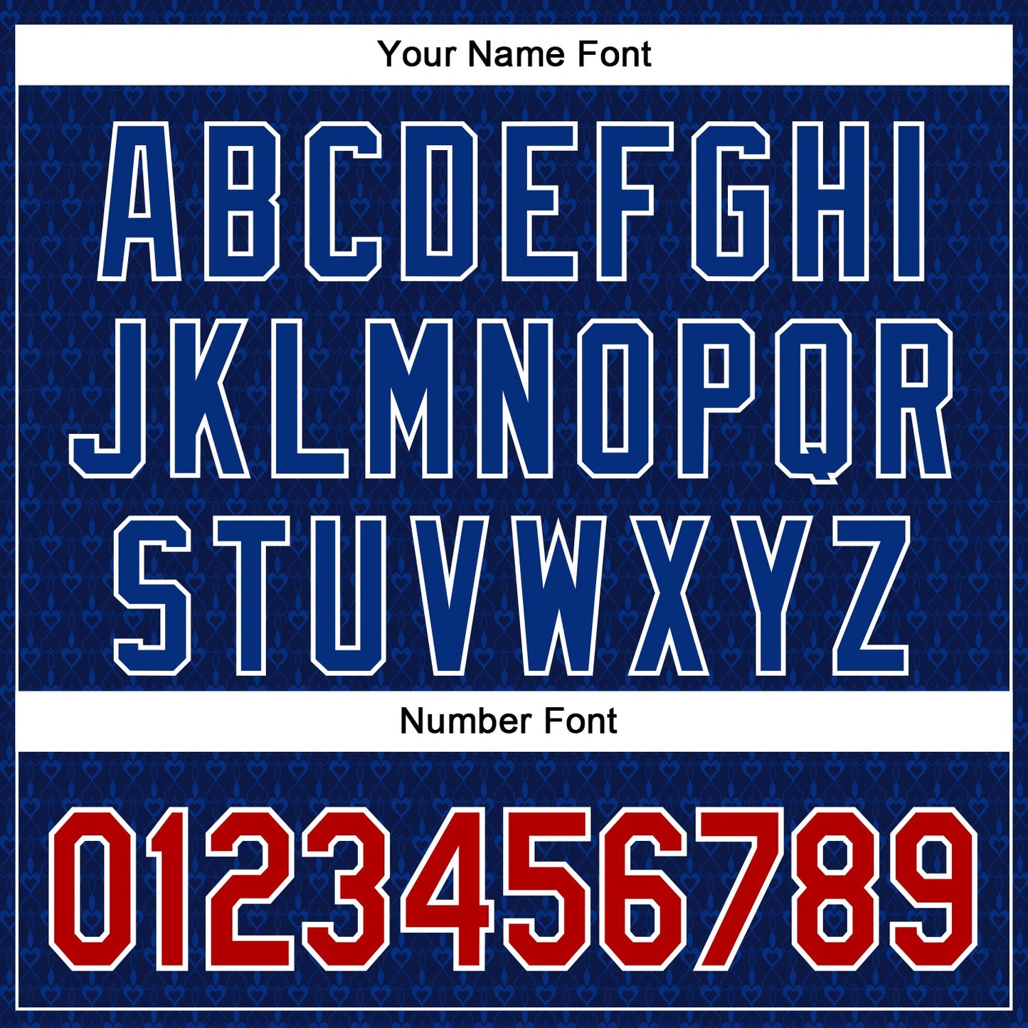 Custom Navy Red-Royal 3D Pattern Design Hearts Authentic Baseball Jersey - Sky-Custom