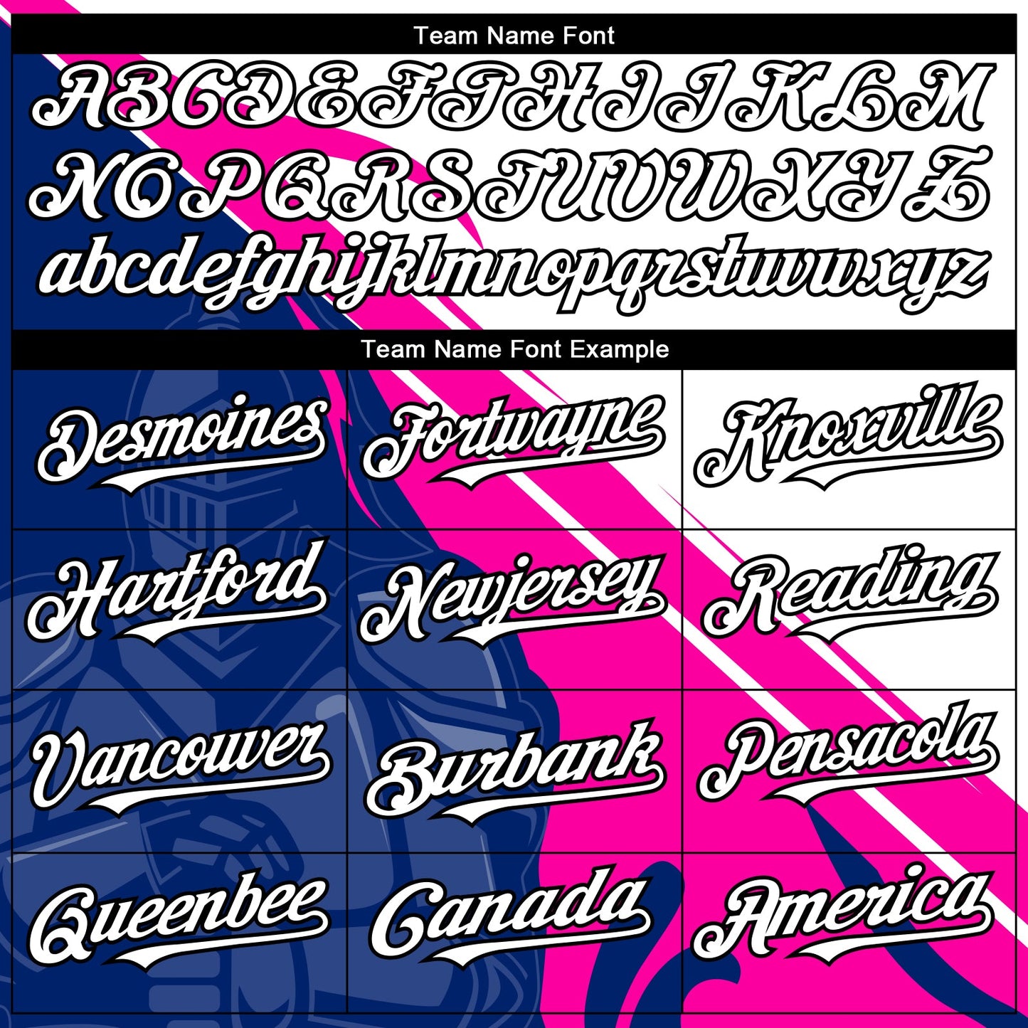 Custom Royal Pink-Black 3D Pattern Design Knight Hero Art Authentic Baseball Jersey - Sky-Custom