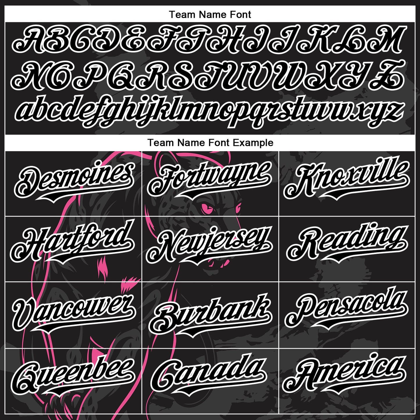 Custom Black Pink-White 3D Pattern Design Animal Panther Authentic Baseball Jersey - Sky-Custom