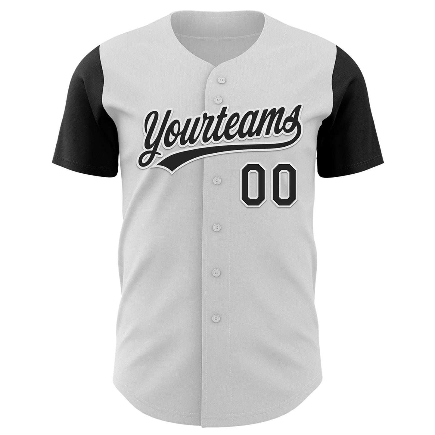 Custom White Black 3D Pattern Halloween Skull Authentic Baseball Jersey - Sky-Custom