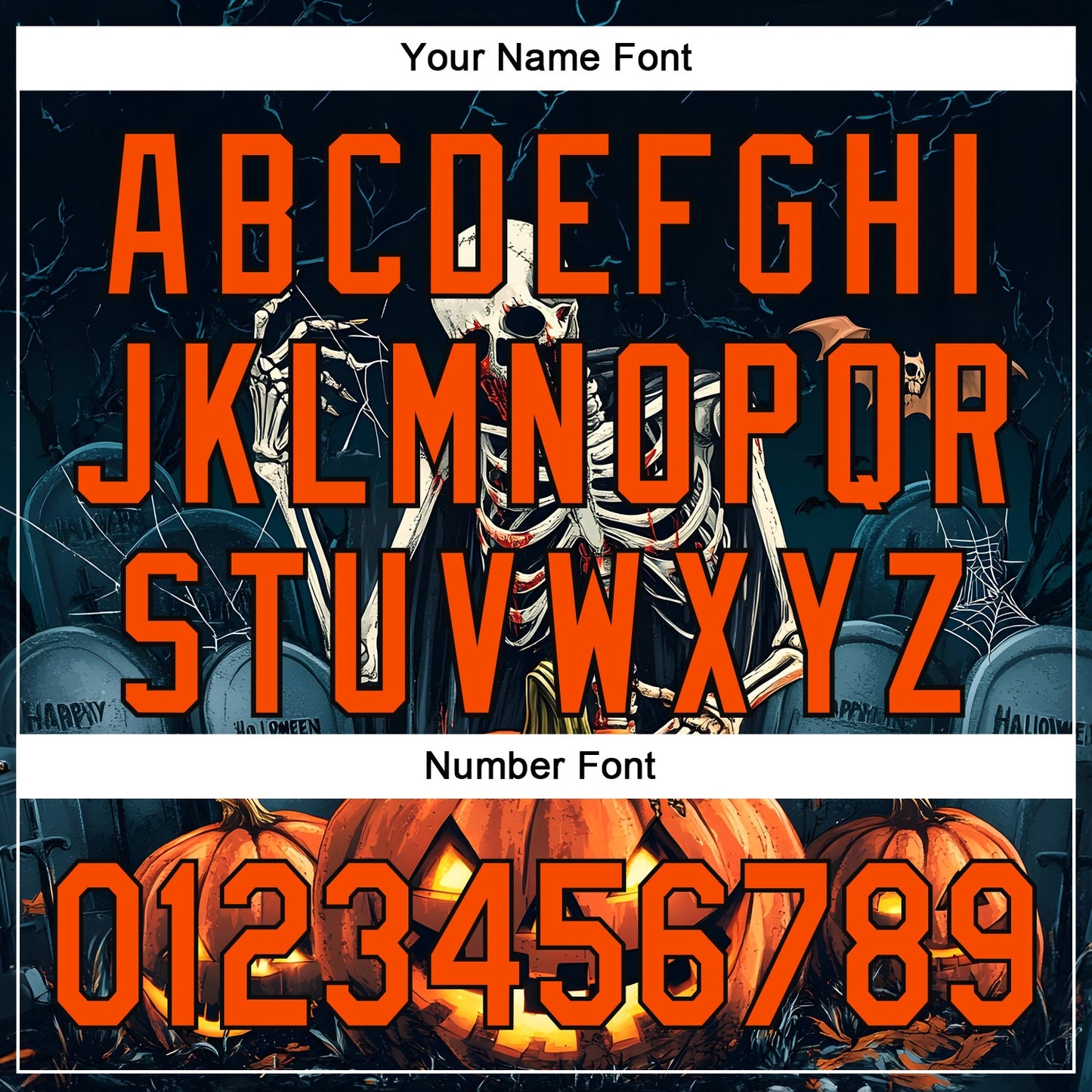 Custom Black Orange 3D Halloween Authentic Baseball Jersey - Sky-Custom