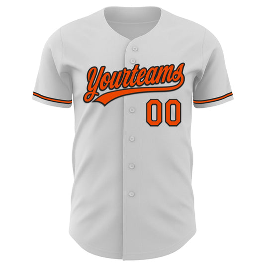 Custom White Orange-Black 3D Halloween Authentic Baseball Jersey - Sky-Custom