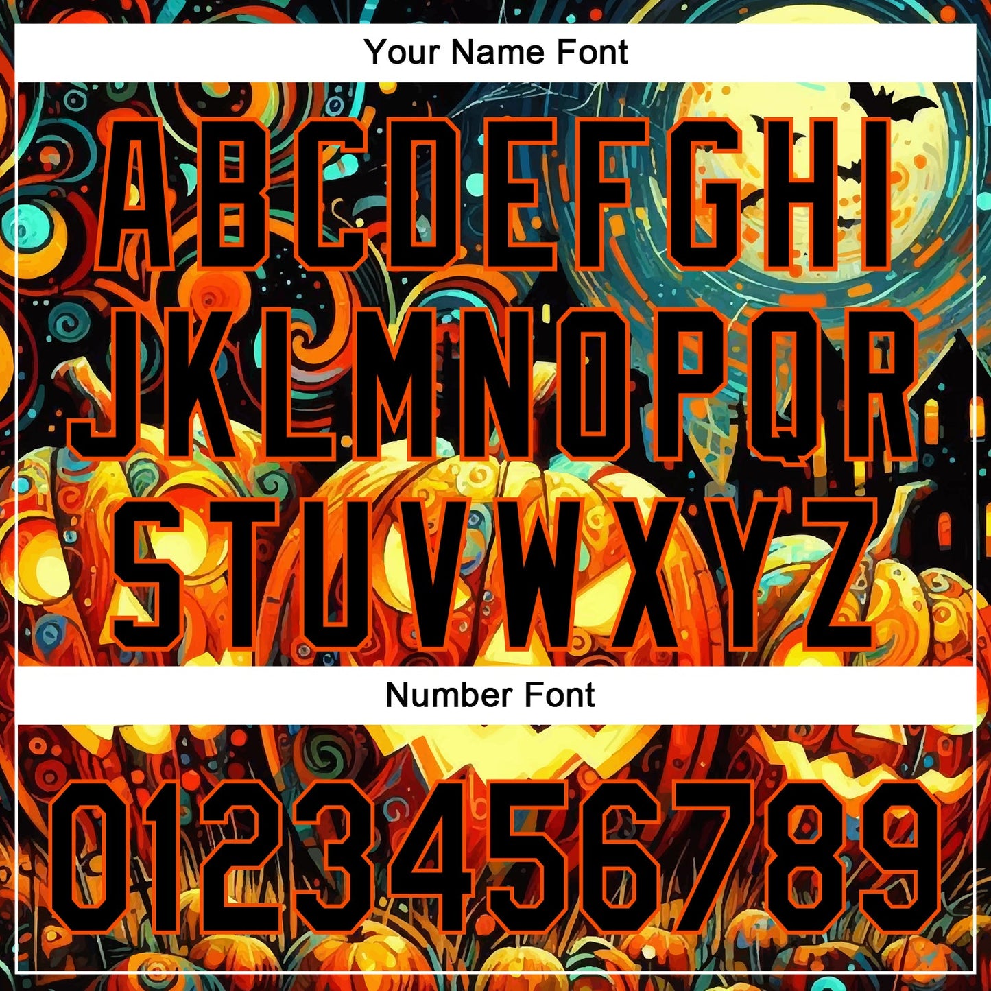 Custom Black Orange 3D Halloween Authentic Baseball Jersey - Sky-Custom