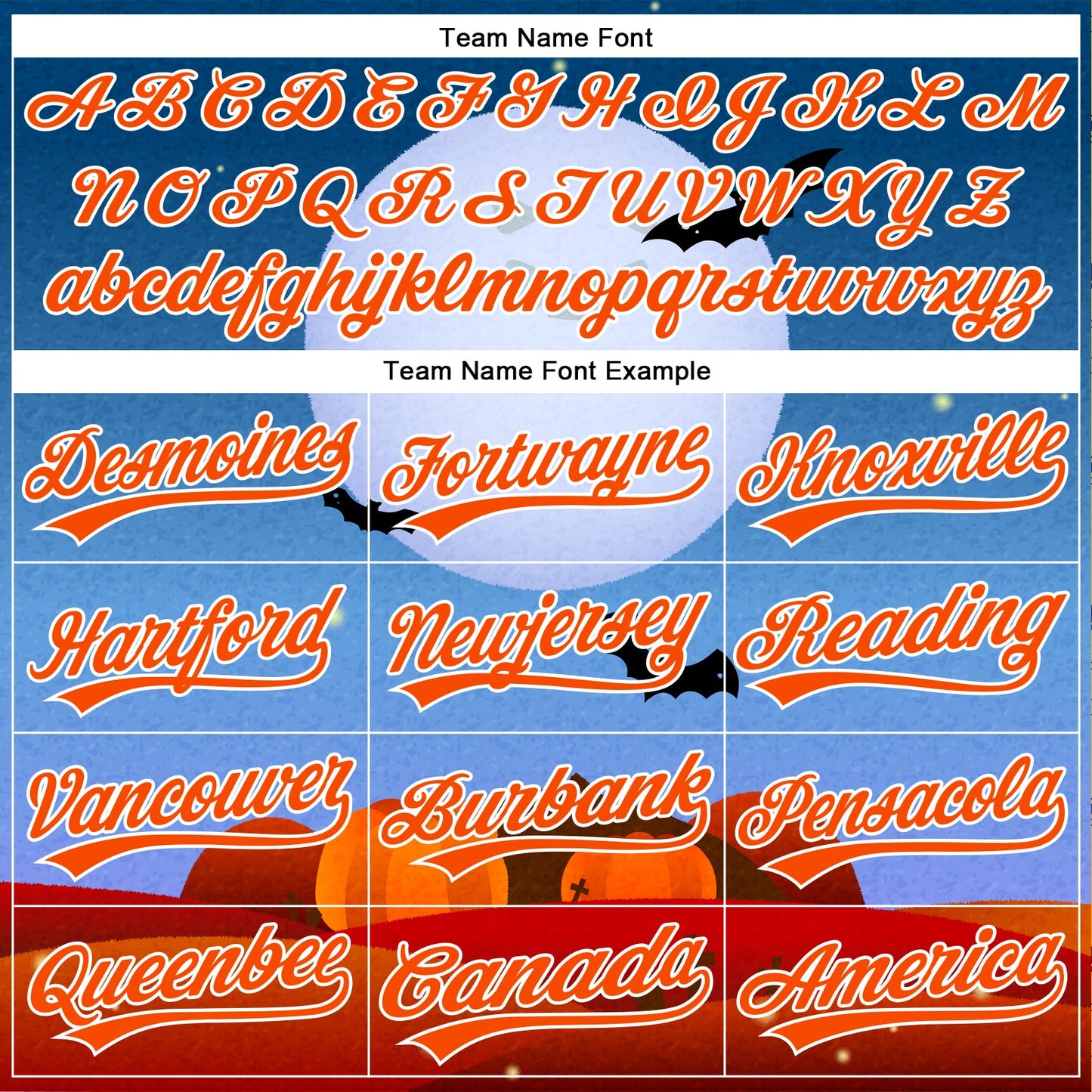 Custom Blue Orange-White 3D Halloween Authentic Baseball Jersey - Sky-Custom