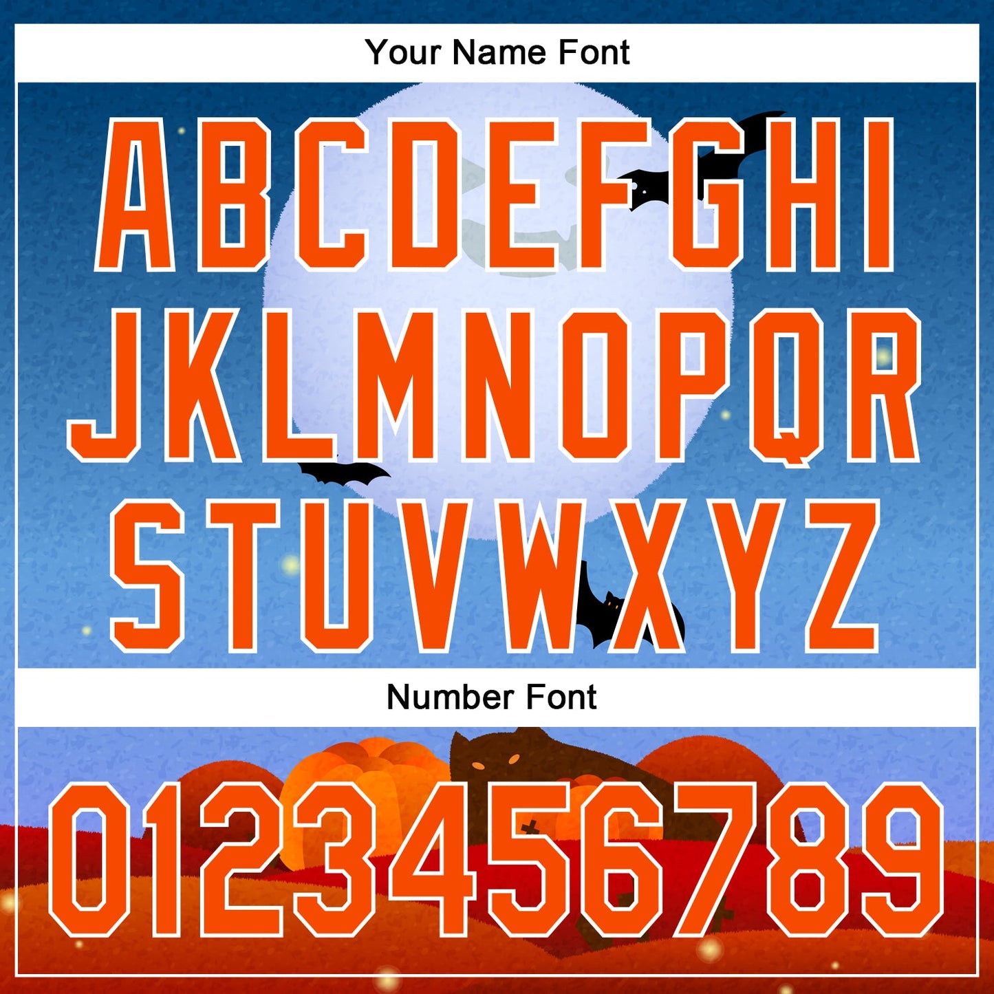 Custom Blue Orange-White 3D Halloween Authentic Baseball Jersey - Sky-Custom