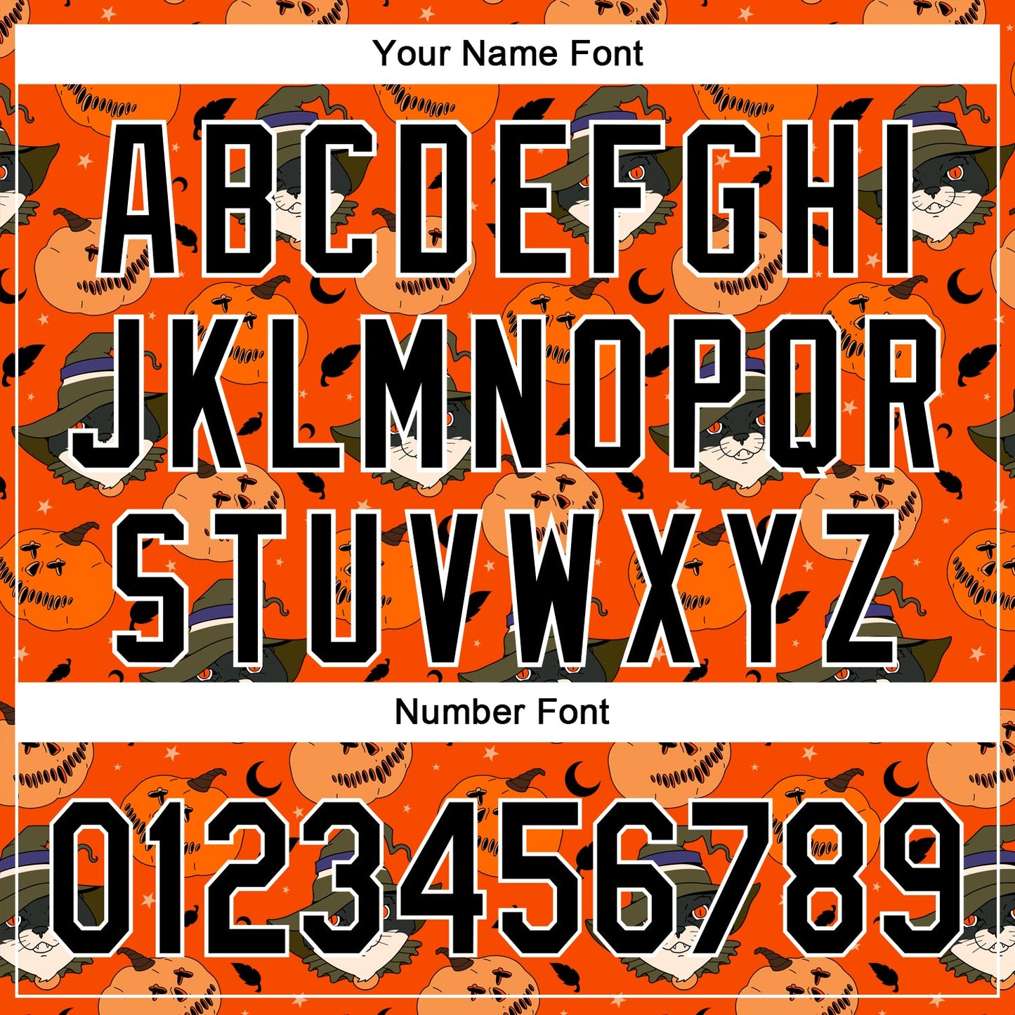 Custom Orange Black-White 3D Halloween Authentic Baseball Jersey - Sky-Custom