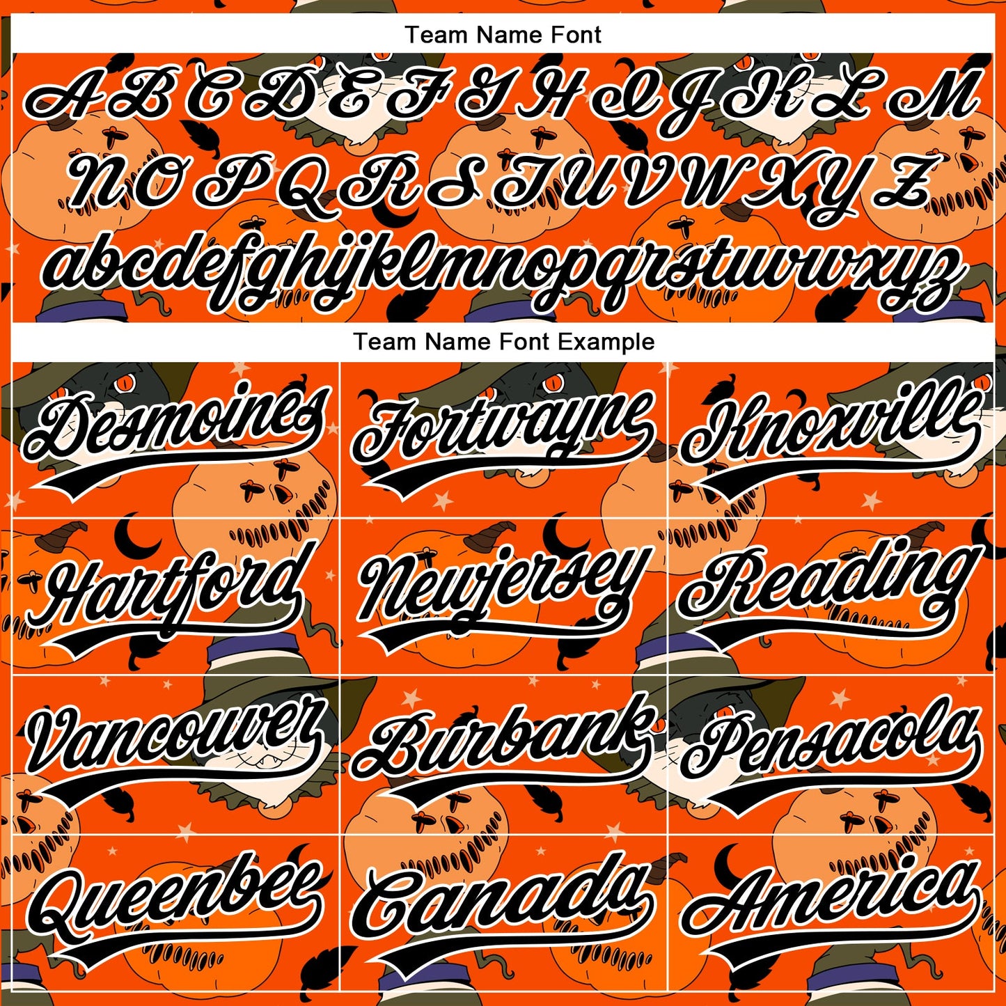Custom Orange Black-White 3D Halloween Authentic Baseball Jersey - Sky-Custom