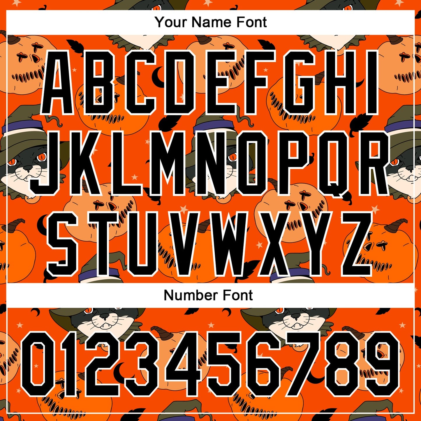 Custom Orange Black-White 3D Halloween Authentic Baseball Jersey - Sky-Custom
