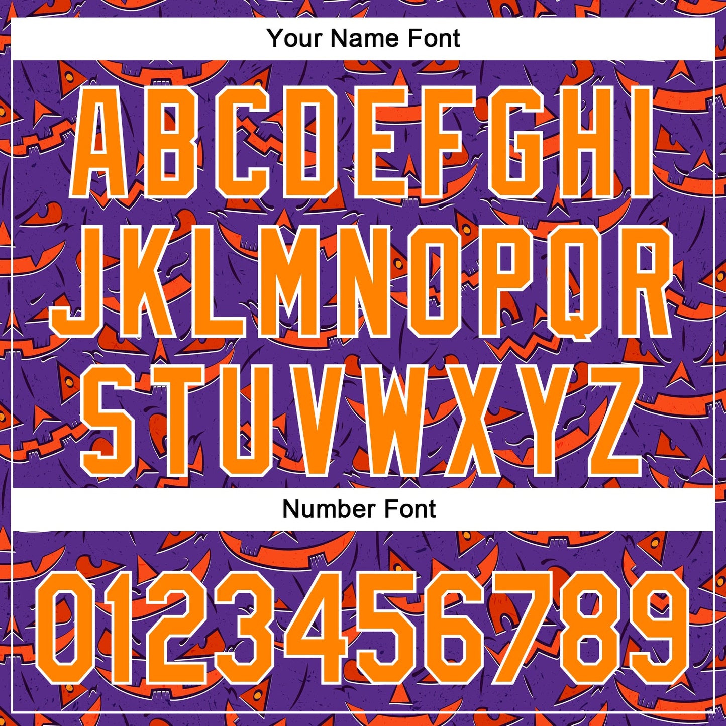 Custom Purple Bay Orange-White 3D Halloween Authentic Baseball Jersey - Sky-Custom