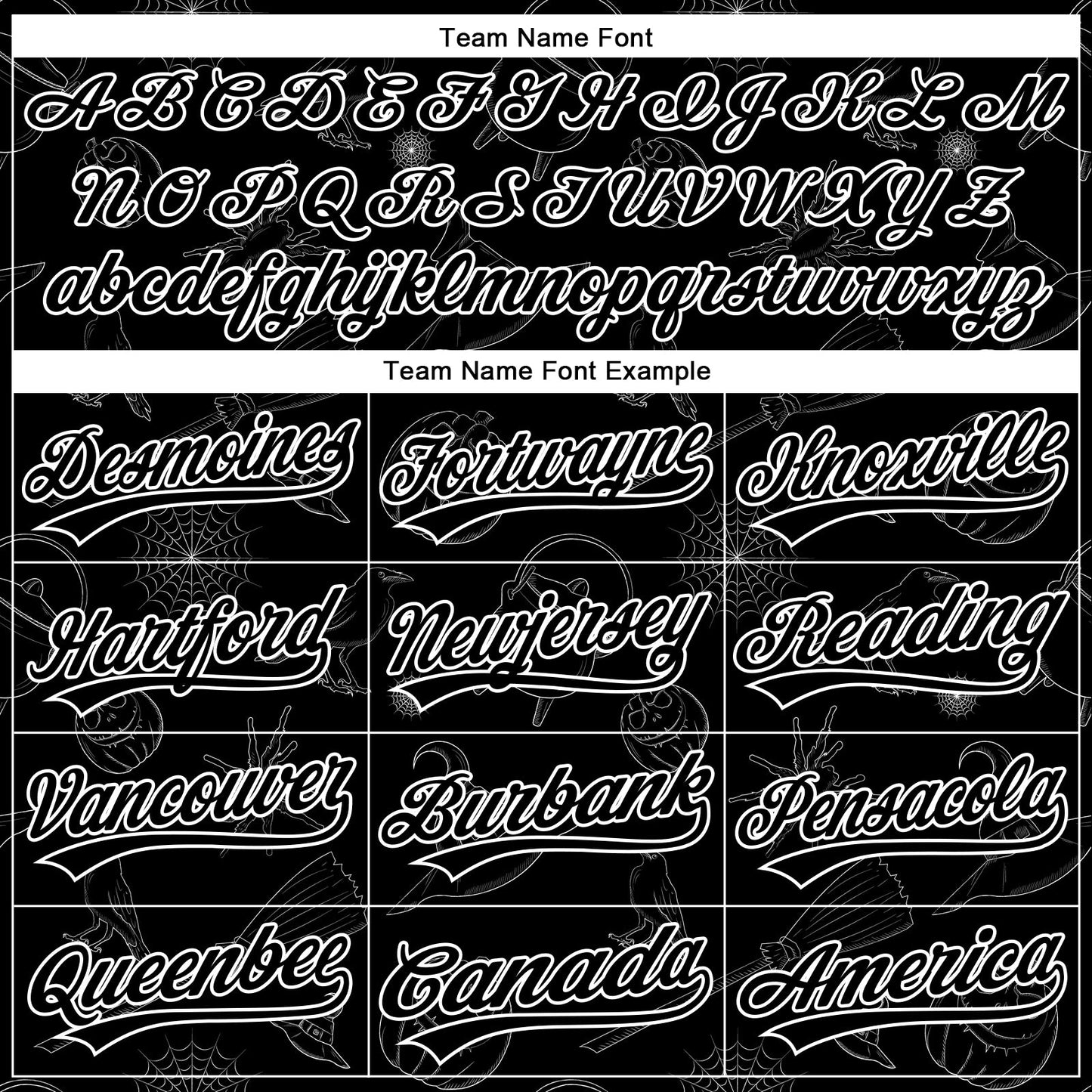 Custom Black White 3D Halloween Authentic Baseball Jersey - Sky-Custom