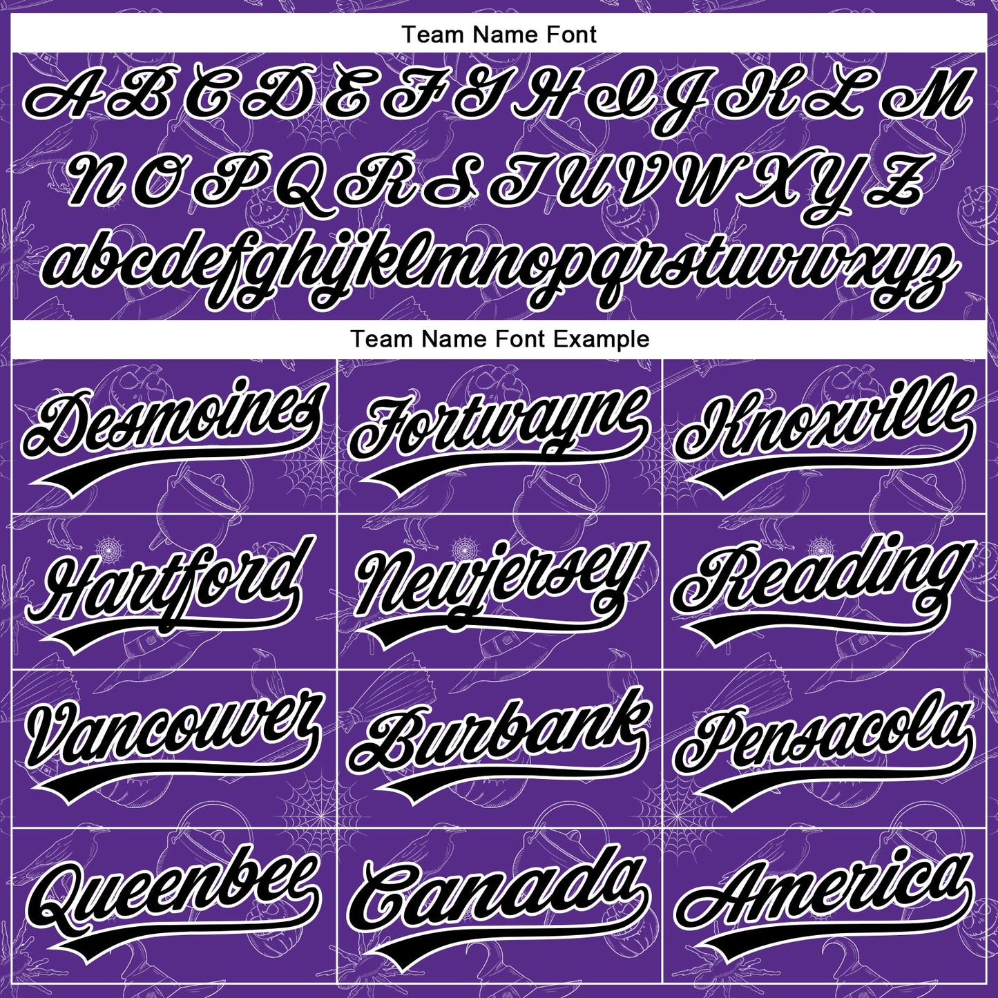 Custom Purple Black-White 3D Halloween Authentic Baseball Jersey - Sky-Custom