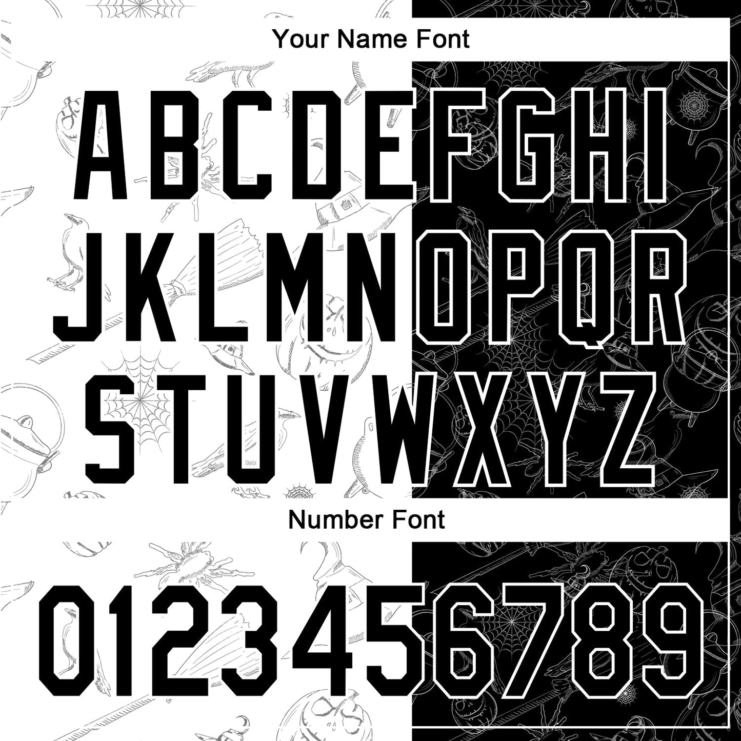 Custom Black White 3D Halloween Authentic Baseball Jersey - Sky-Custom