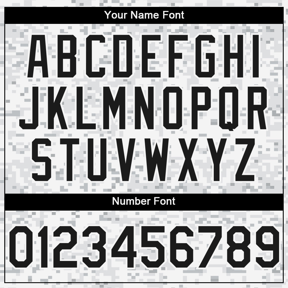 Custom Camo Black-White 3D Arctic Camouflage Authentic Baseball Jersey - Sky-Custom