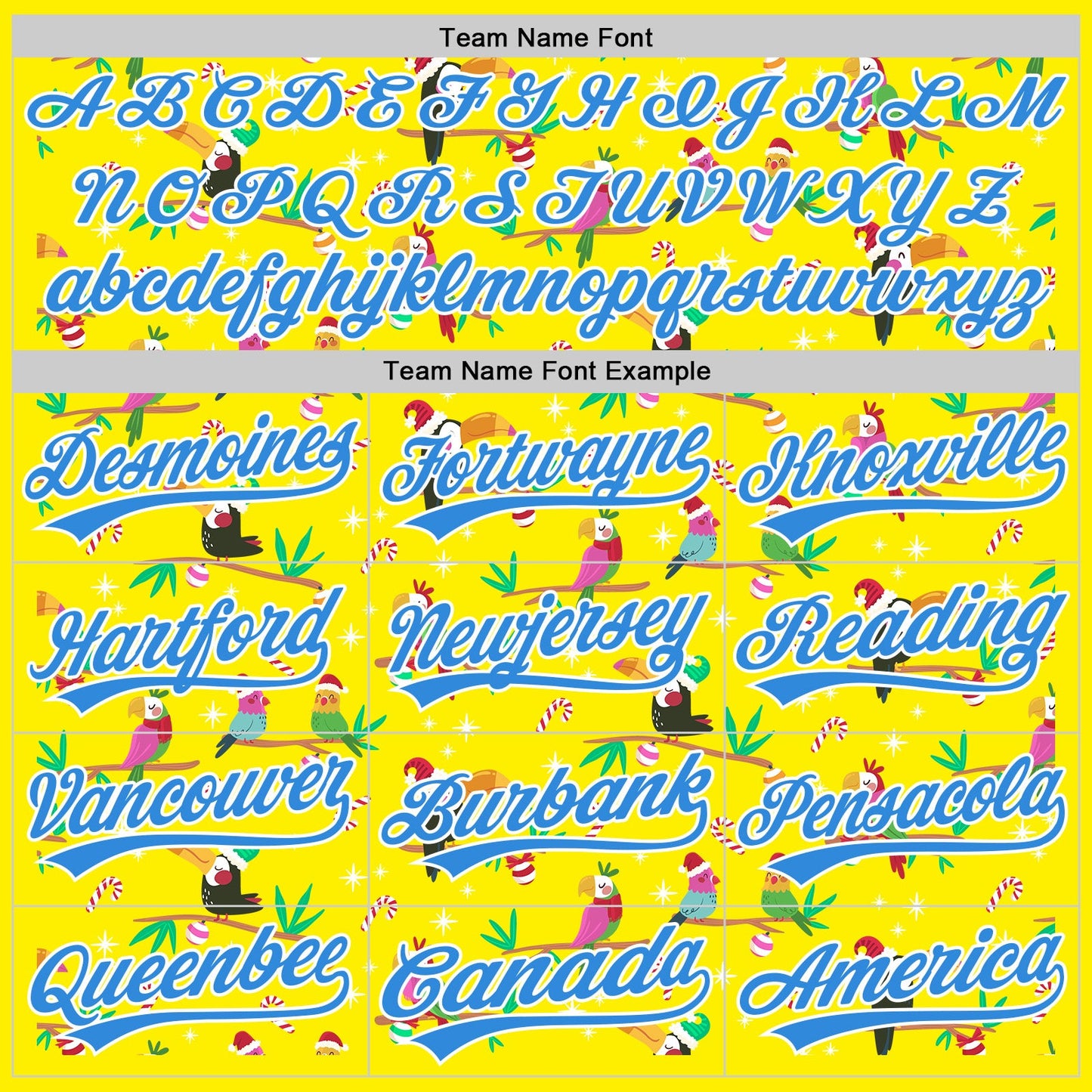Custom Light Yellow Electric Blue-White 3D Funny Christmas Authentic Baseball Jersey - Sky-Custom