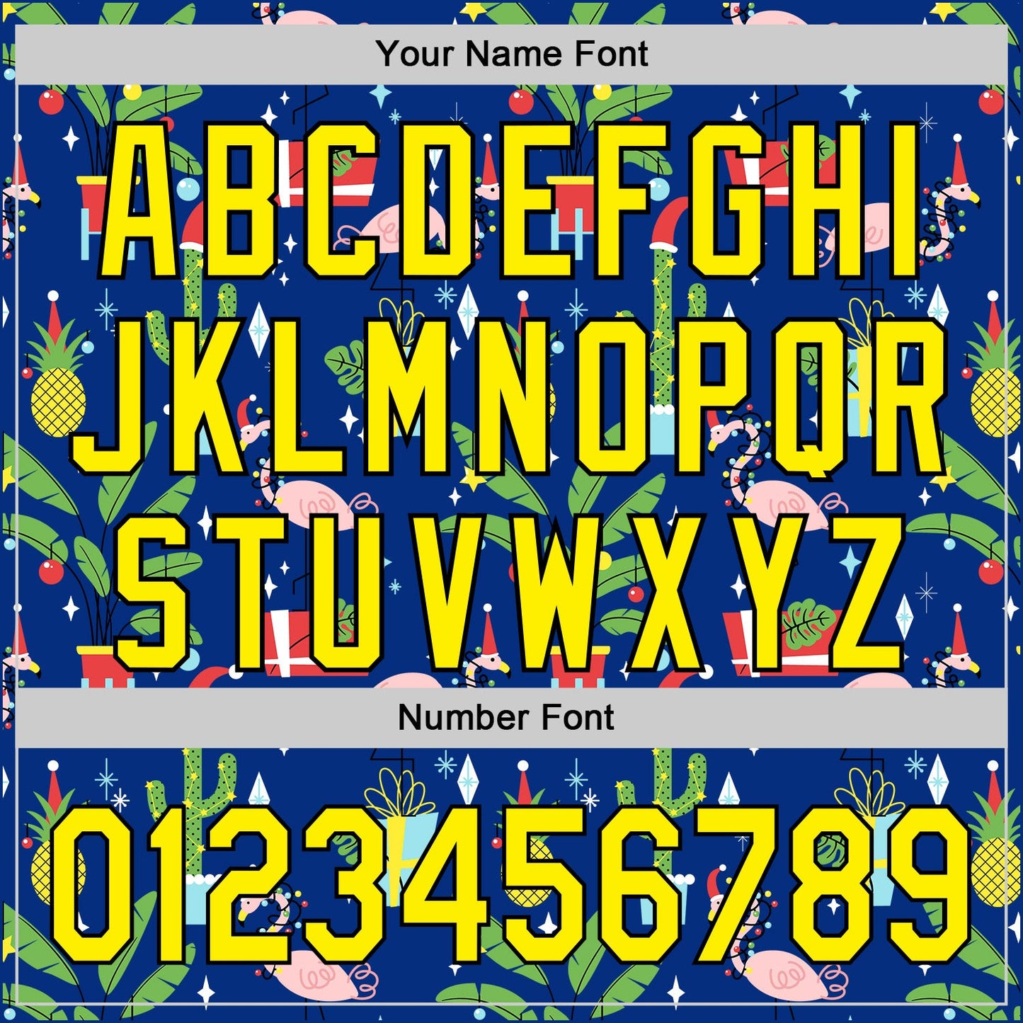 Custom Royal Light Yellow-Black 3D Funny Christmas Authentic Baseball Jersey - Sky-Custom