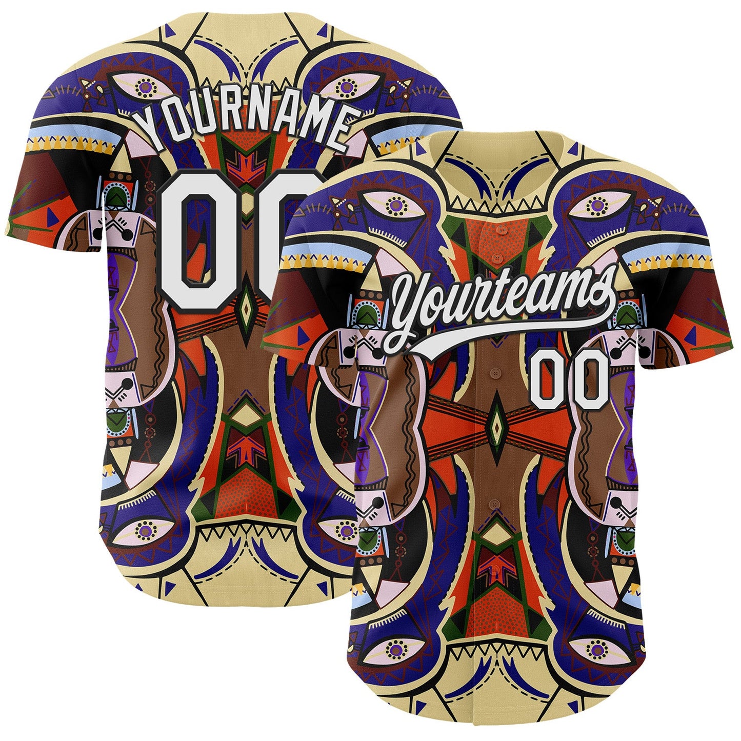 Custom Dark Purple White-Black 3D Pattern Design Black History Month Authentic Baseball Jersey - Sky-Custom