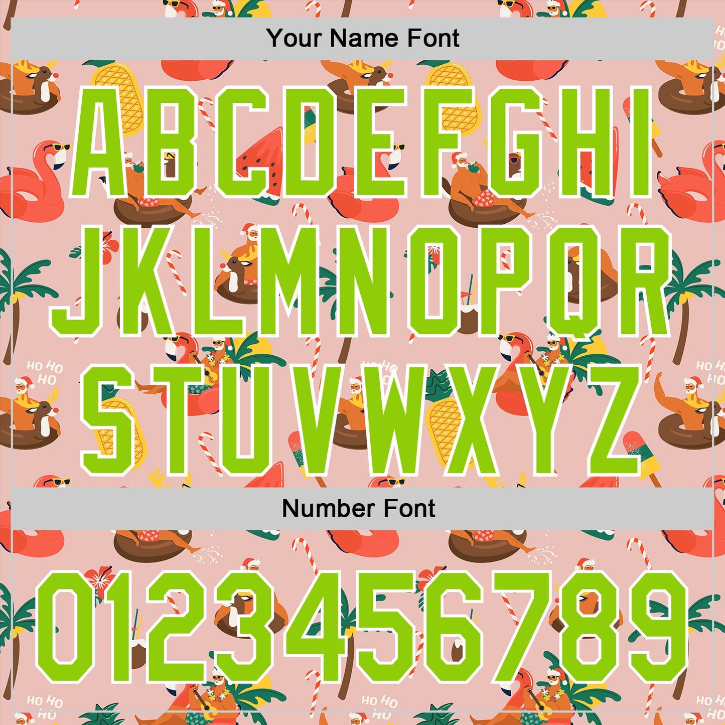 Custom Medium Pink Neon Green-White 3D Funny Christmas Authentic Baseball Jersey - Sky-Custom