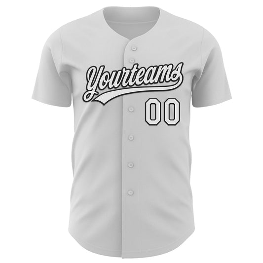 Custom White Black 3D Love Valentine's Day Authentic Baseball Jersey - Sky-Custom