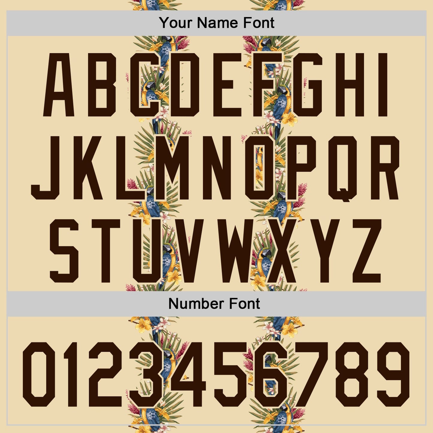 Custom Cream Brown 3D Tropical Hawaii Palm Tree And Bird Authentic Baseball Jersey - Sky-Custom