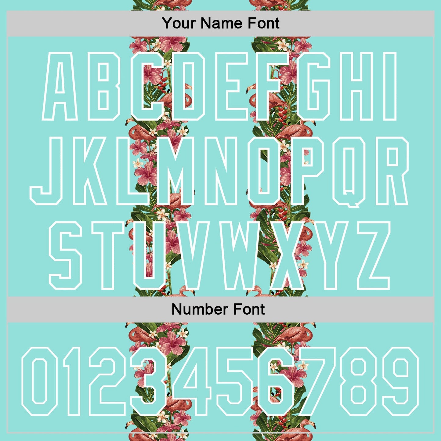 Custom Ice Blue White 3D Tropical Hawaii Plant And Flamingo Authentic Baseball Jersey - Sky-Custom