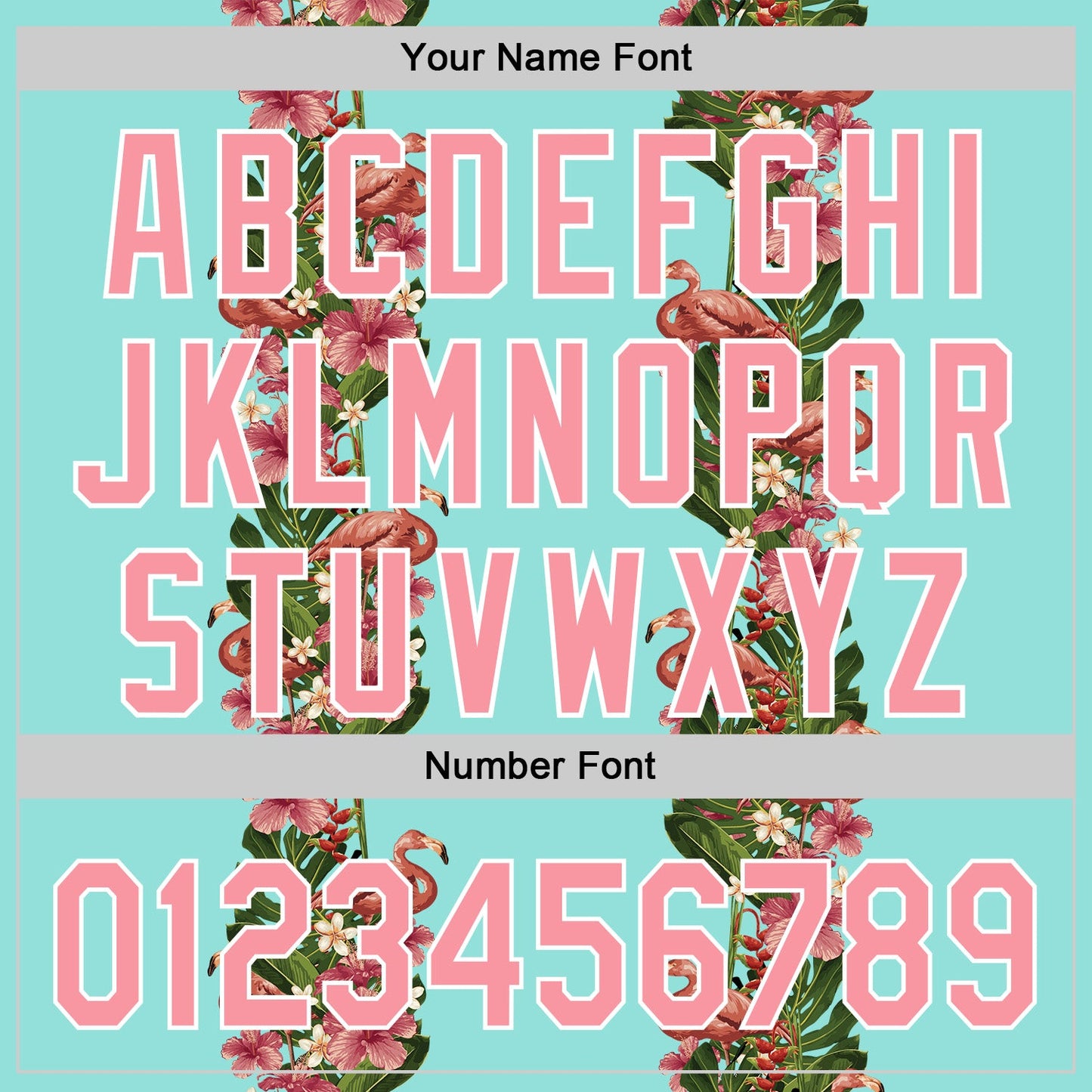 Custom Ice Blue Medium Pink-White 3D Tropical Hawaii Plant And Flamingo Authentic Baseball Jersey - Sky-Custom