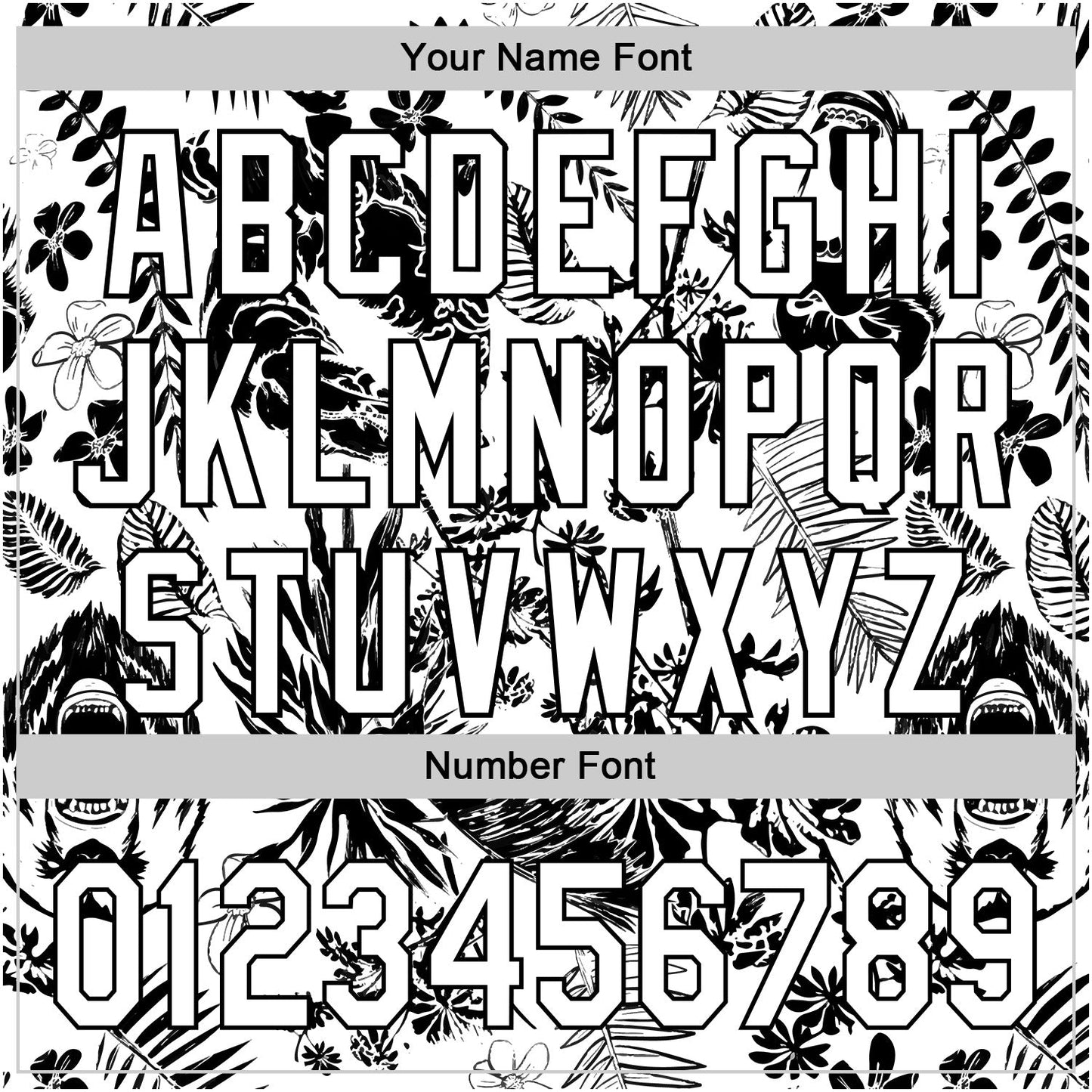 Custom White Black 3D Tropical Hawaii Jungle Plant Authentic Baseball Jersey - Sky-Custom