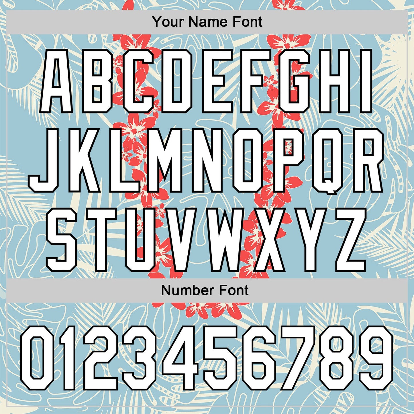 Custom Shadow Blue White-Black 3D Tropical Hawaii Leaves And Flower Authentic Baseball Jersey - Sky-Custom