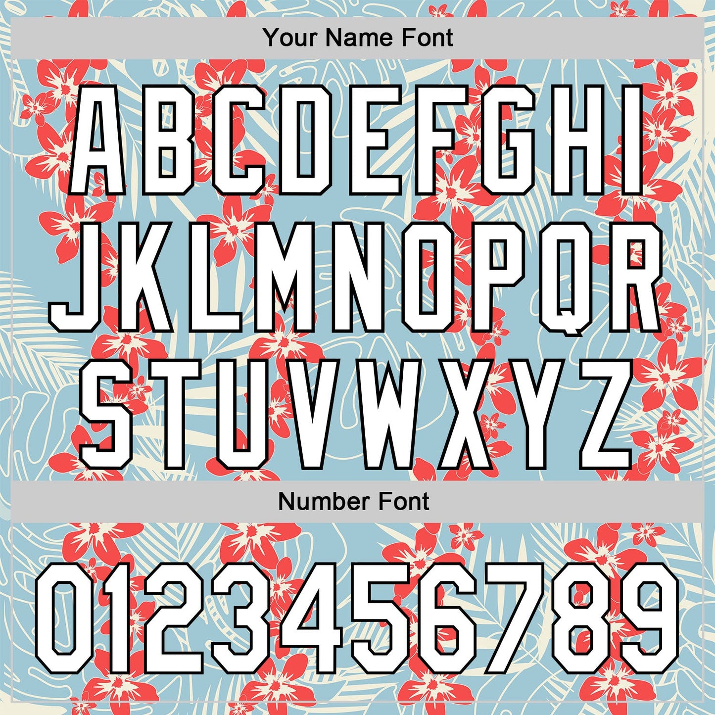 Custom Shadow Blue White-Black 3D Tropical Hawaii Leaves And Flower Authentic Baseball Jersey - Sky-Custom